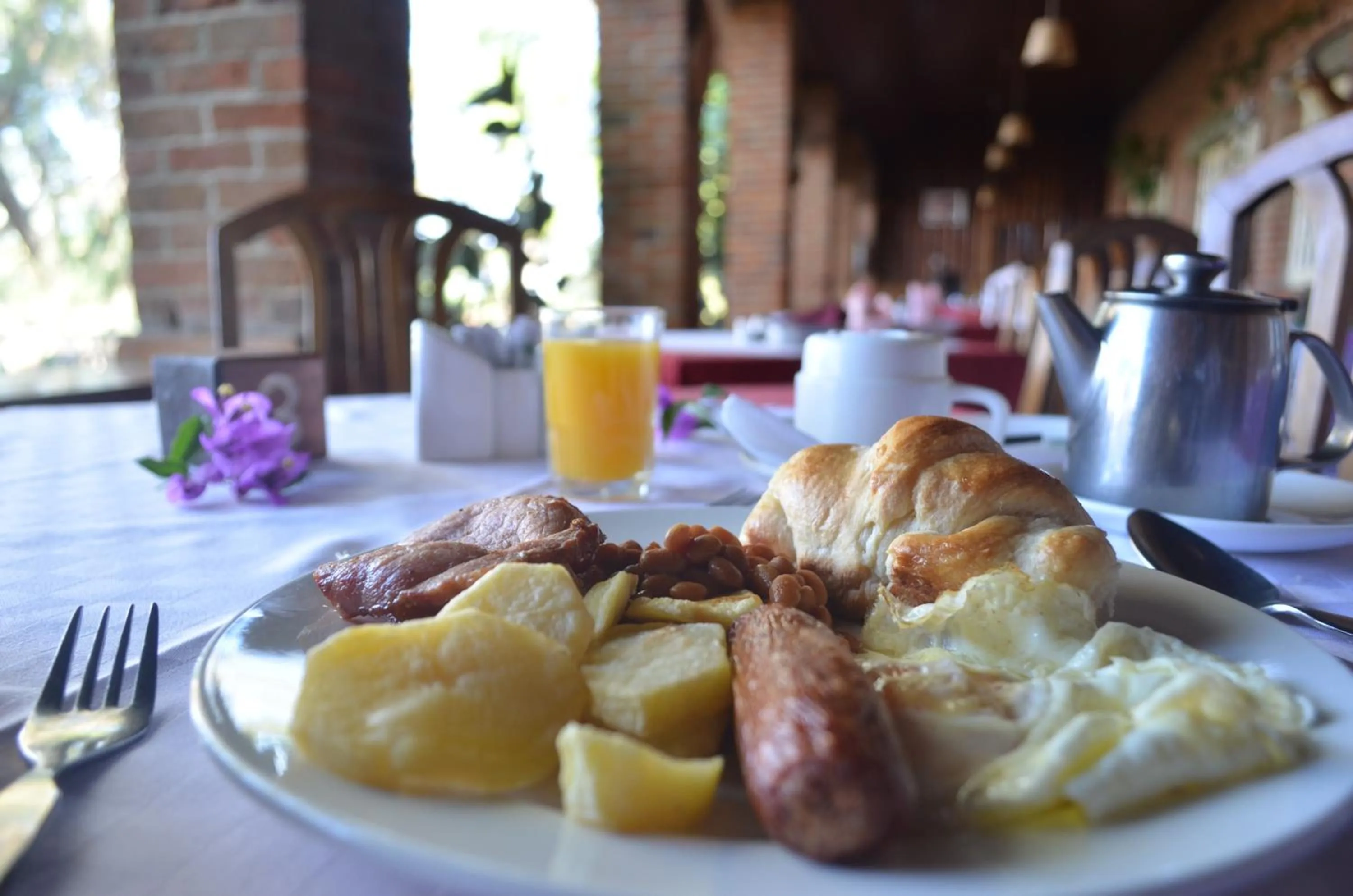 Breakfast in Jacaranda Lake Elementaita Lodge