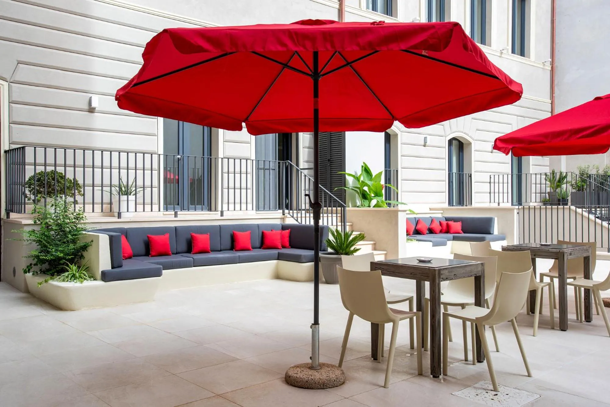 Inner courtyard view in Fortyfive Squared Hotel