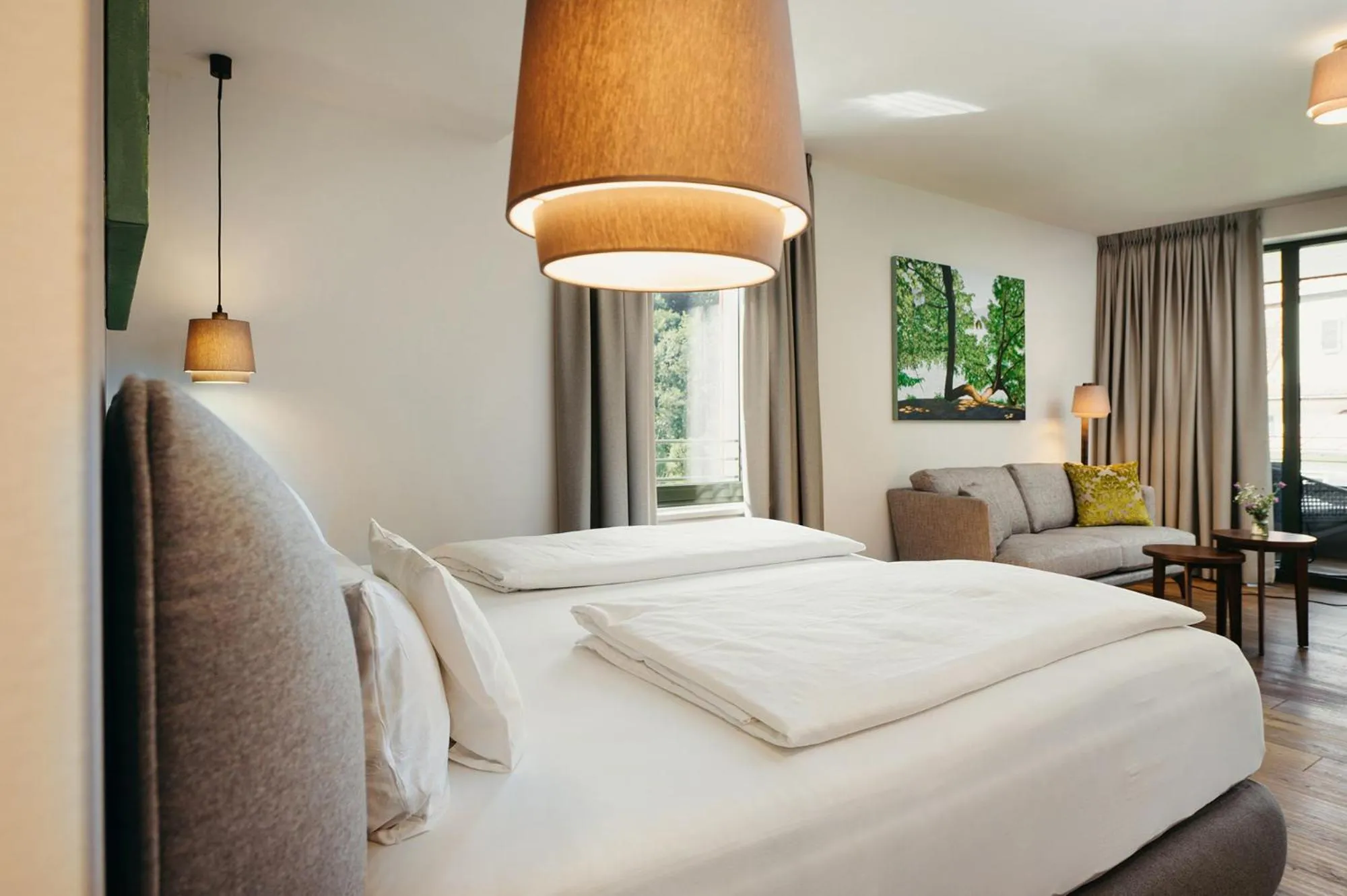 Photo of the whole room, Bed in Hofgut Farny