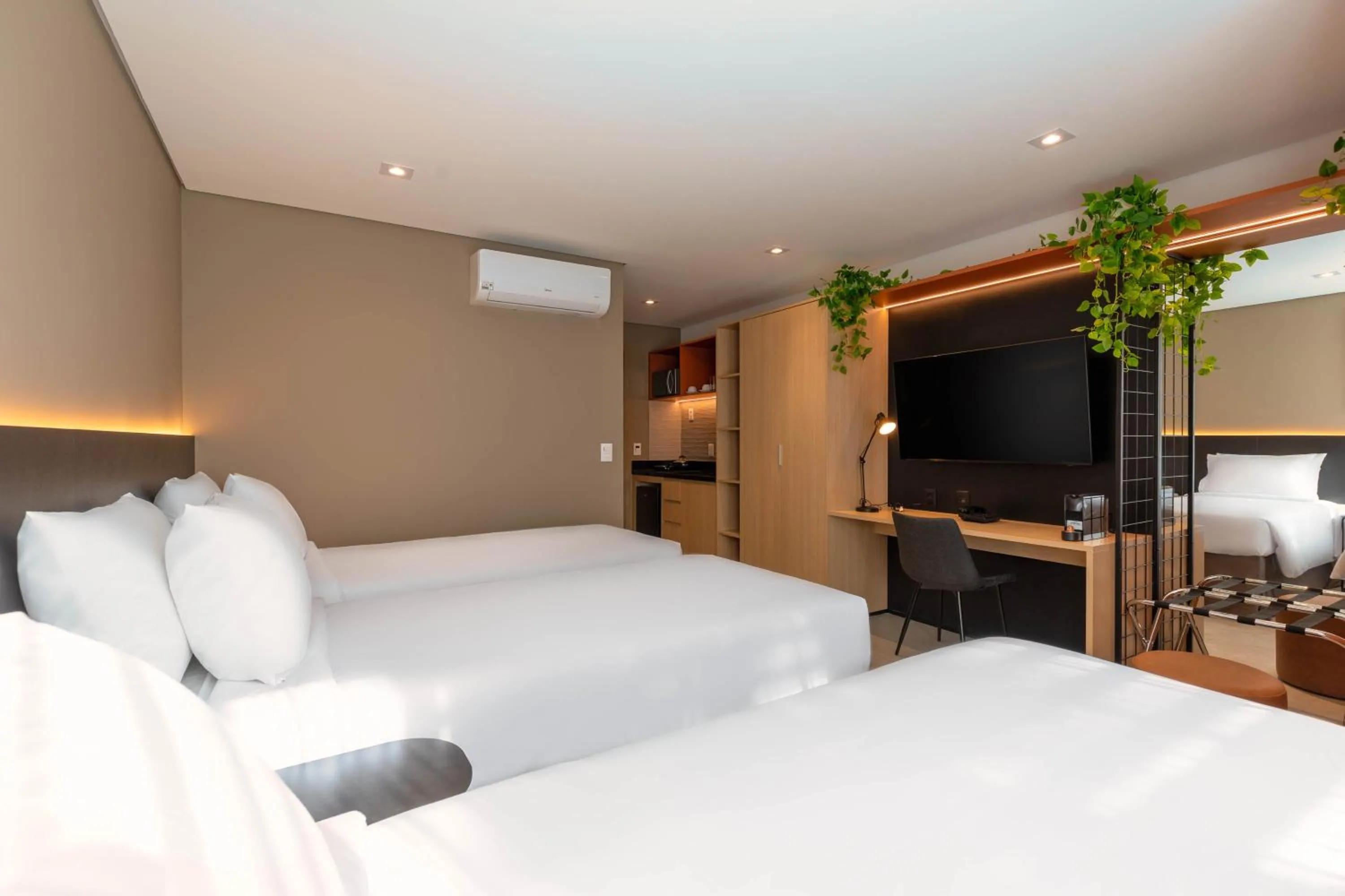 Bed in Cozzy Premium Paulista Hotel