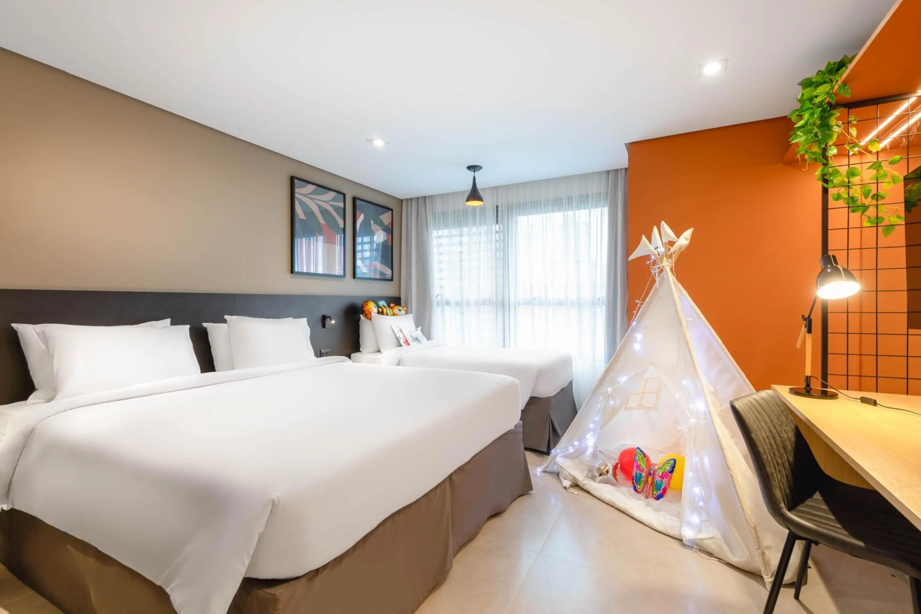 Decorative detail, Bed in Cozzy Premium Paulista Hotel