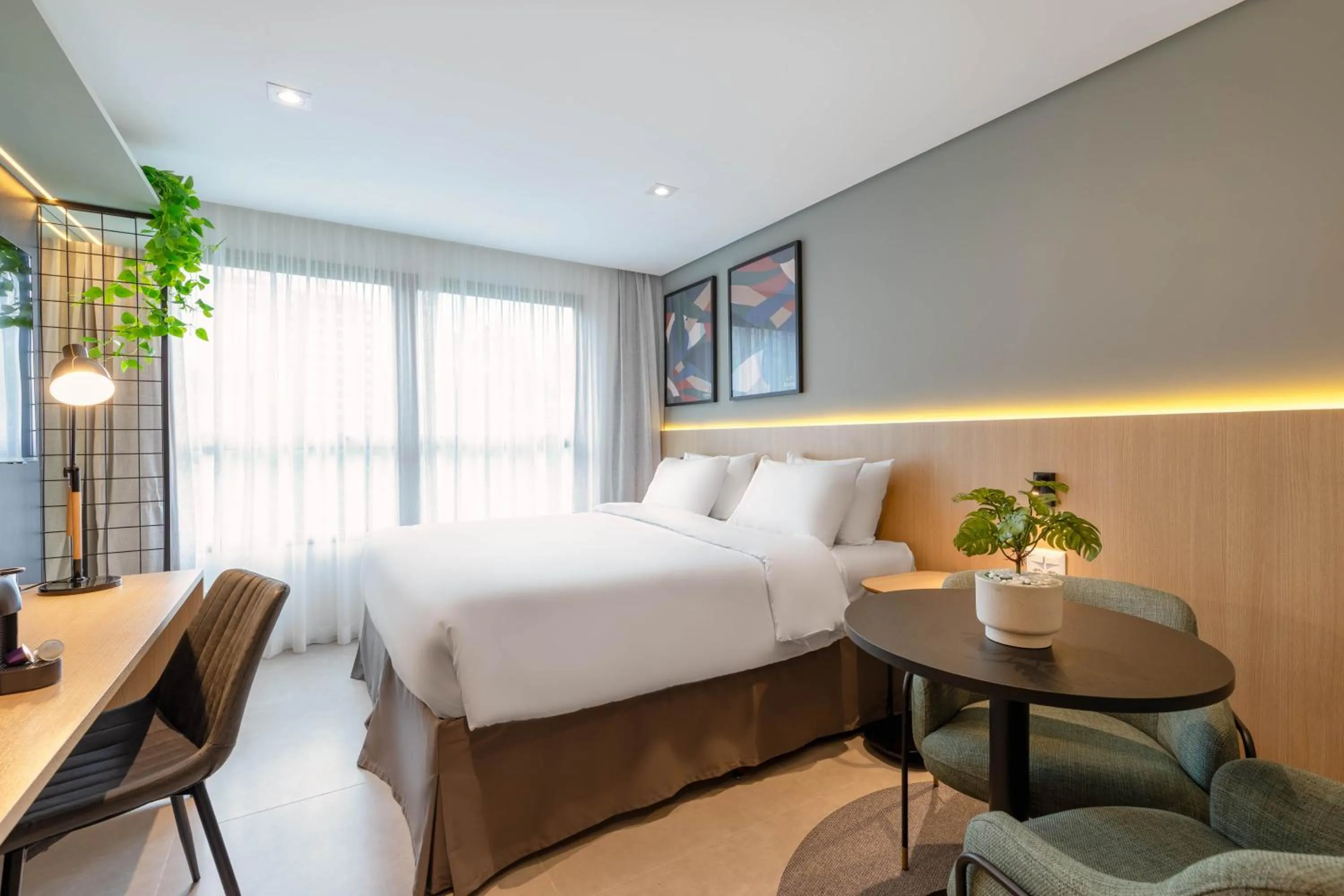 Bed in Cozzy Premium Paulista Hotel