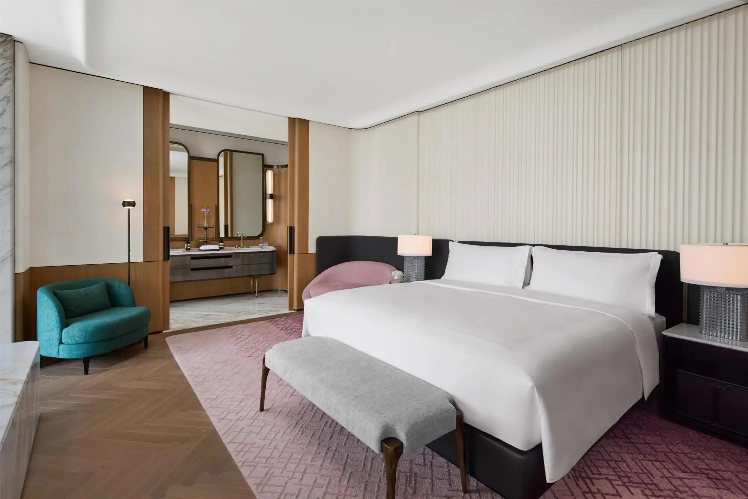 King Suite with Outdoor Hot Tub in Waldorf Astoria Shanghai Qiantan King Suite with Outdoor Hot Tub in Waldorf Astoria Shanghai Qiantan