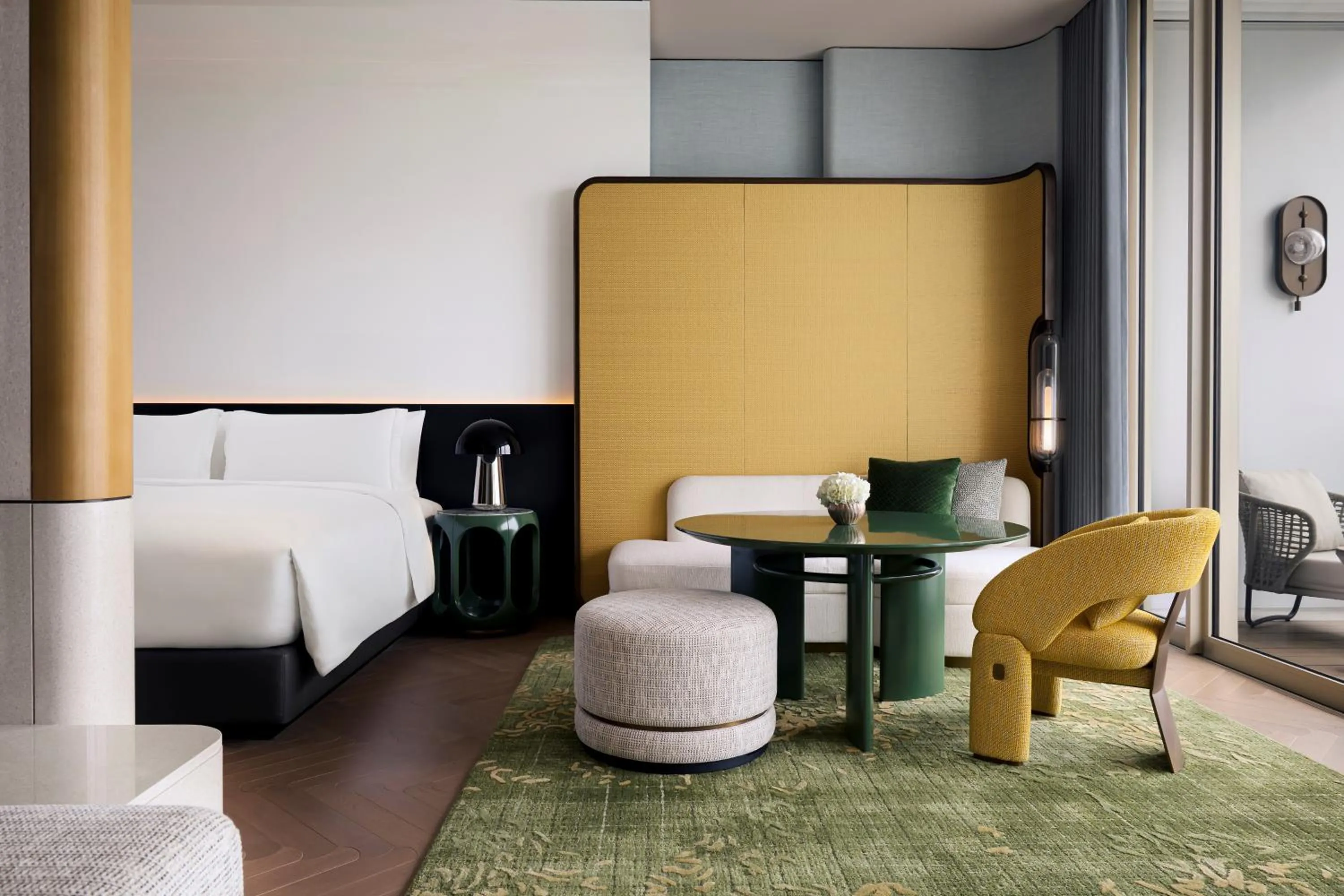 Seating area in Waldorf Astoria Shanghai Qiantan