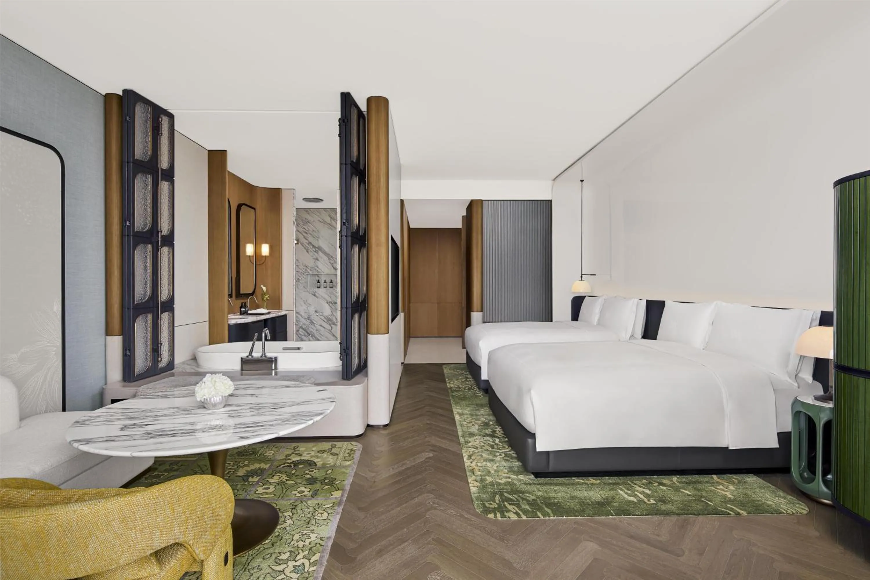 Deluxe Queen Room with Two Queen Beds in Waldorf Astoria Shanghai Qiantan