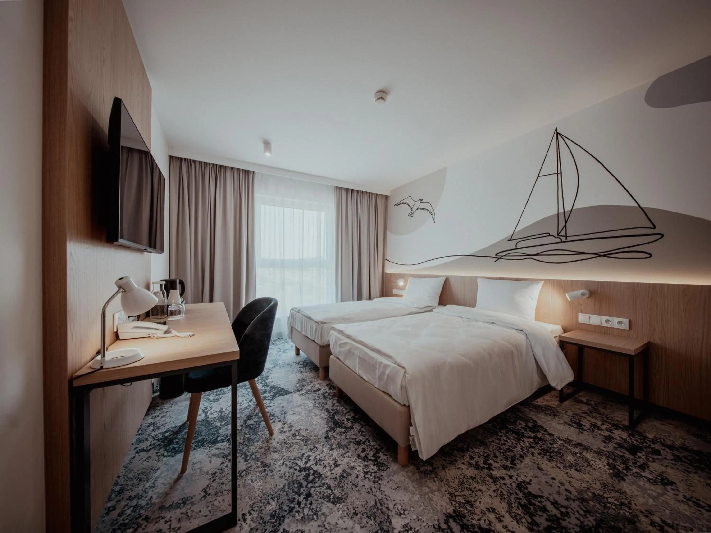 Standard Twin Room in Arche Hotel Lotnisko Gdańsk