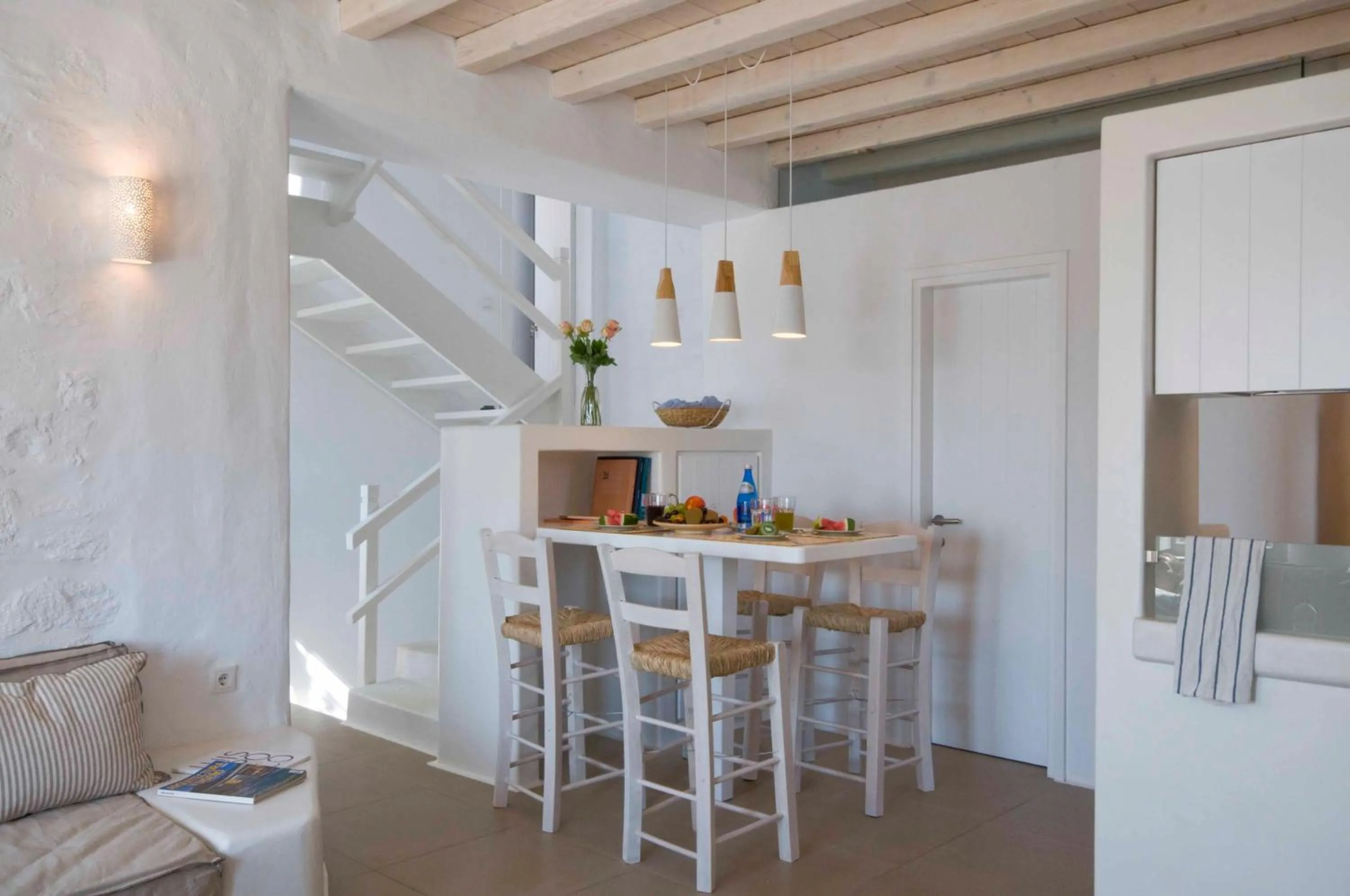 Dining area in Cloud Blue