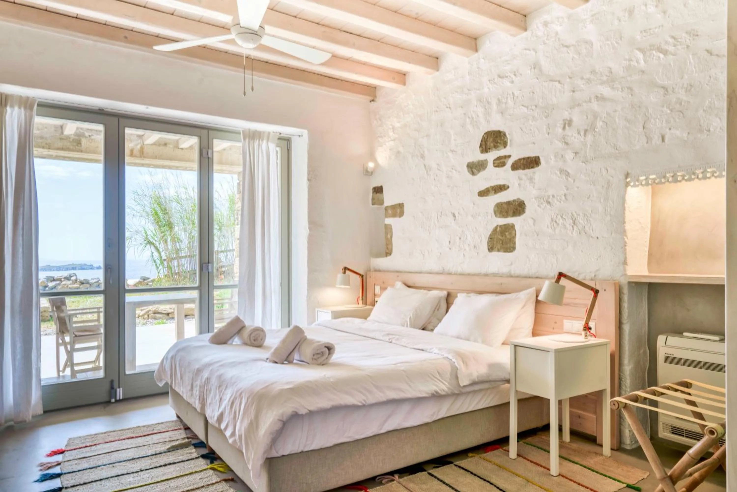 Bedroom, Bed in Cloud Blue