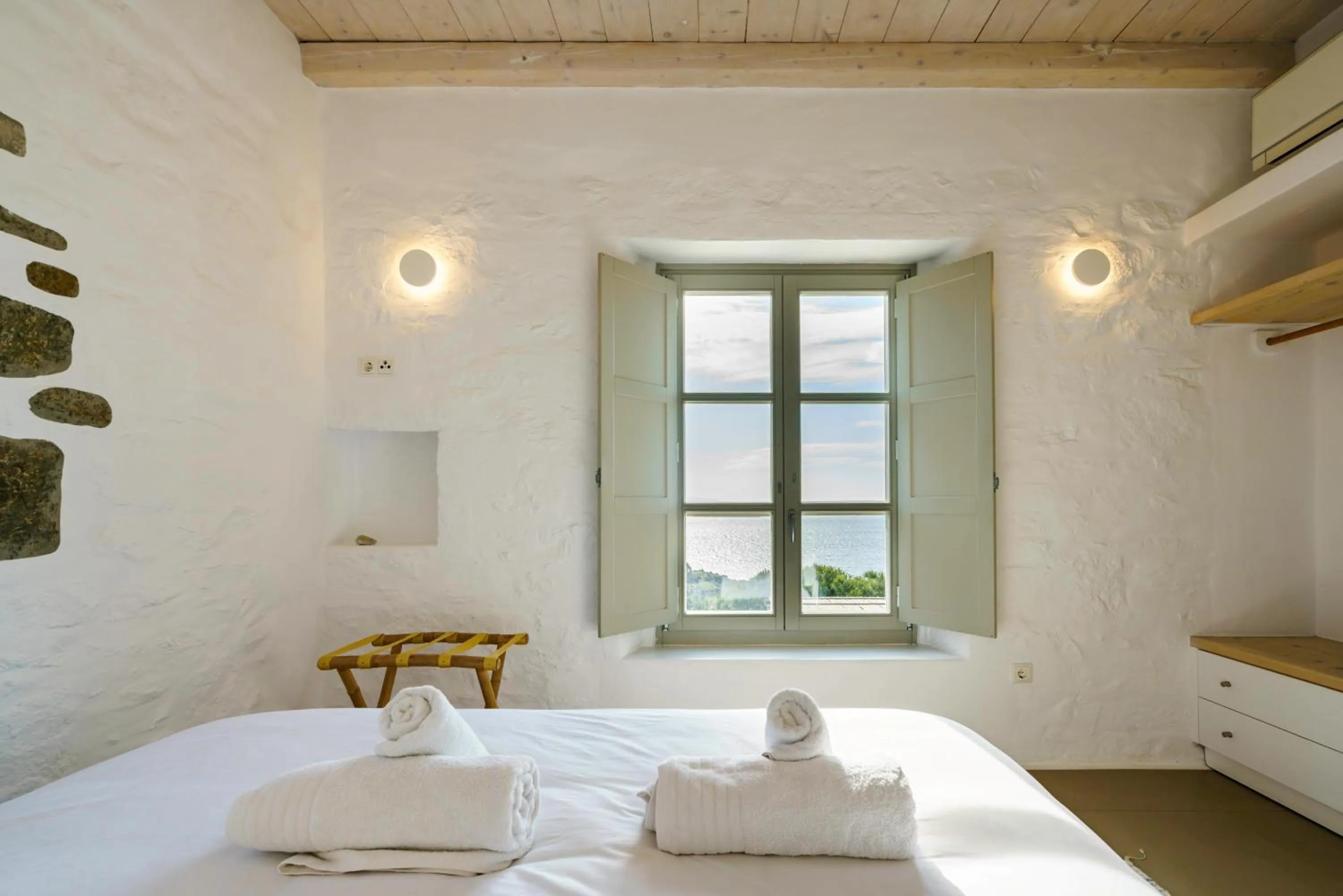 Bedroom, Bed in Cloud Blue