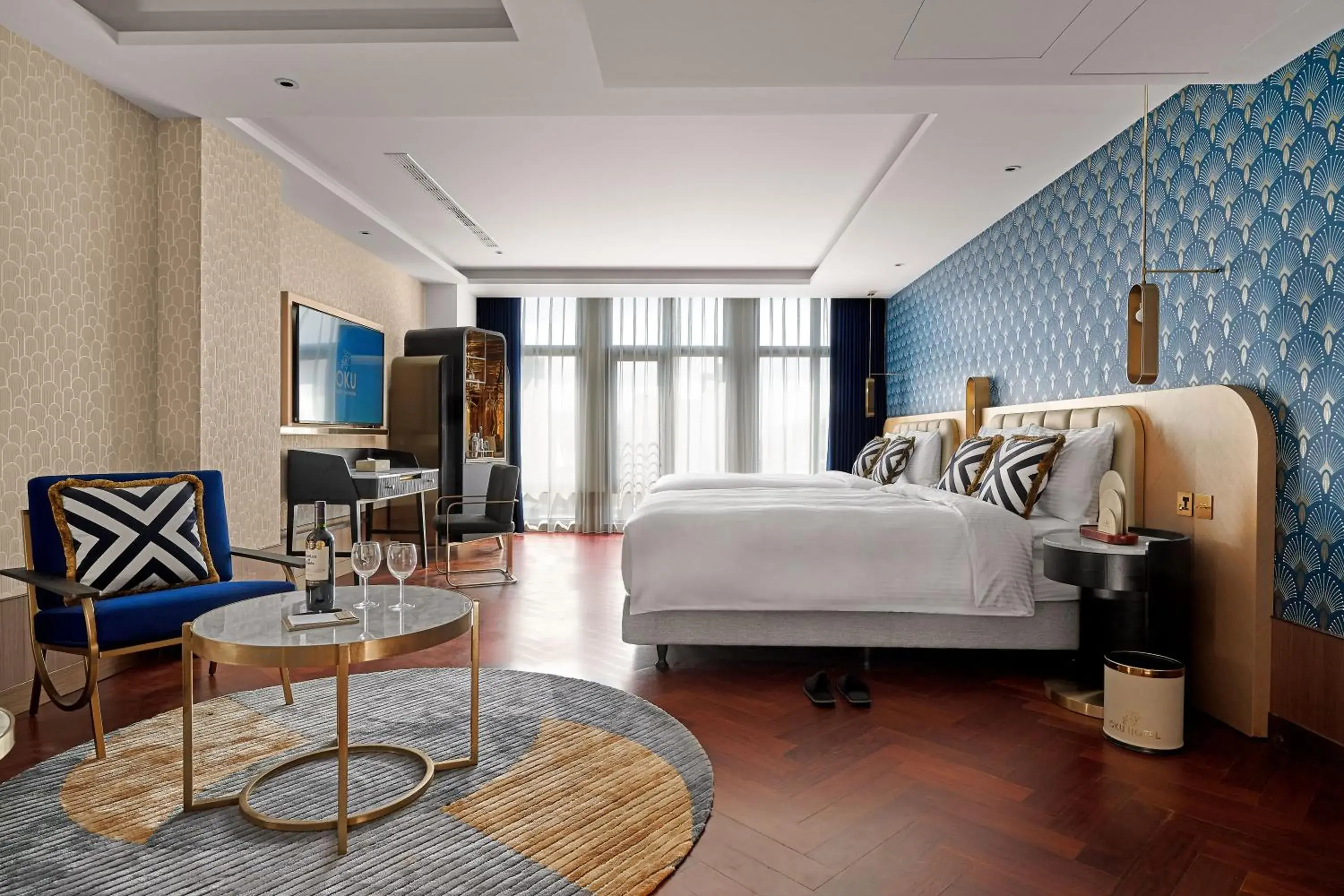 Superior Twin Room with City View in OKU Hotel Superior Twin Room with City View in OKU Hotel