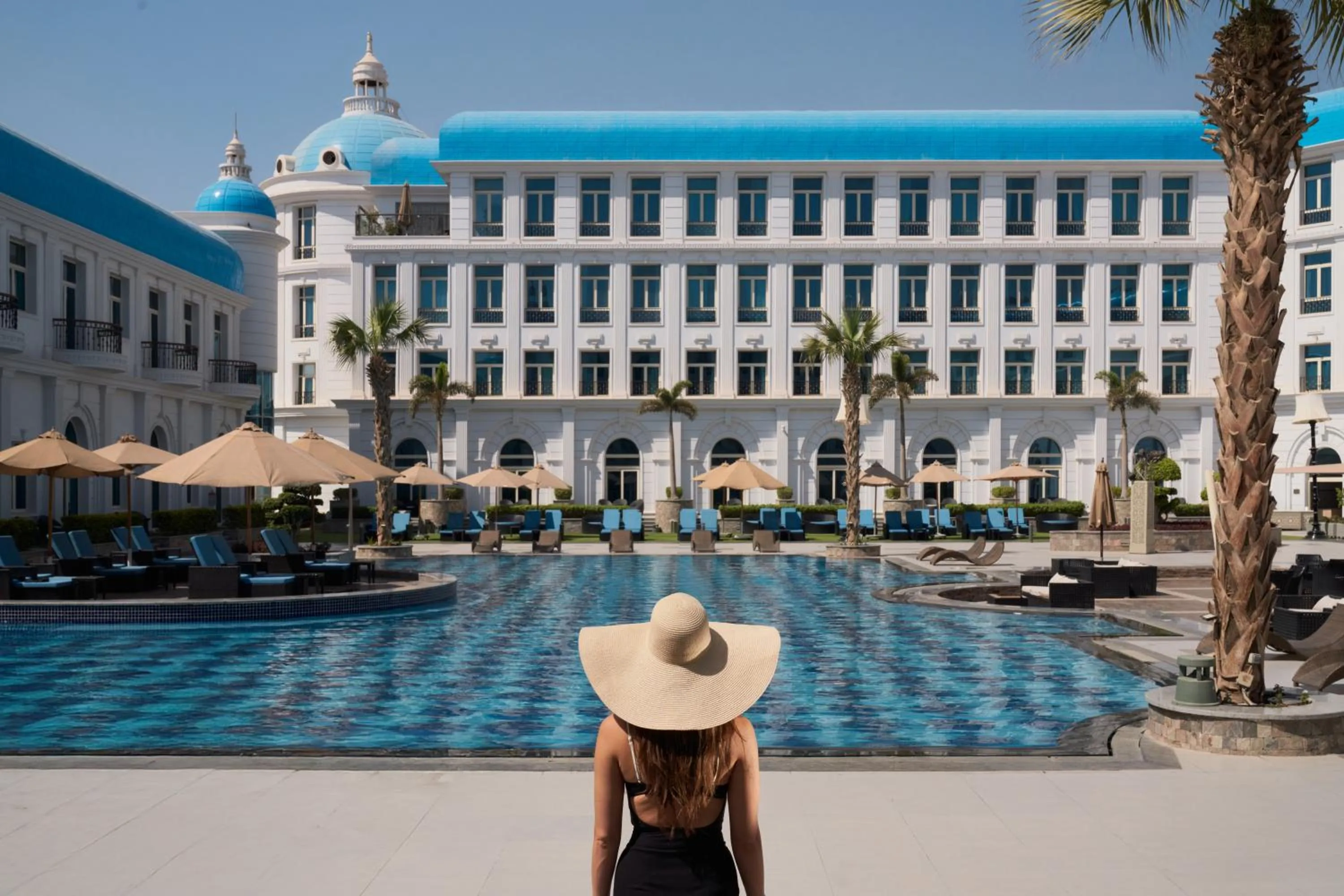 Pool view in Royal Maxim Palace Kempinski Cairo