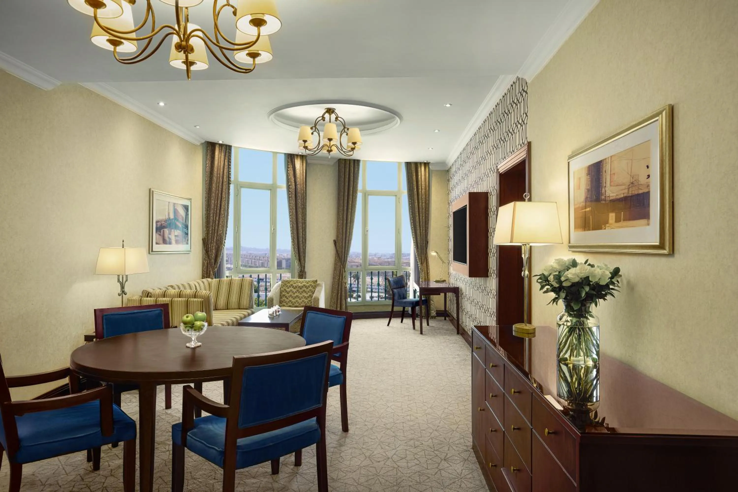 Living room in Royal Maxim Palace Kempinski Cairo