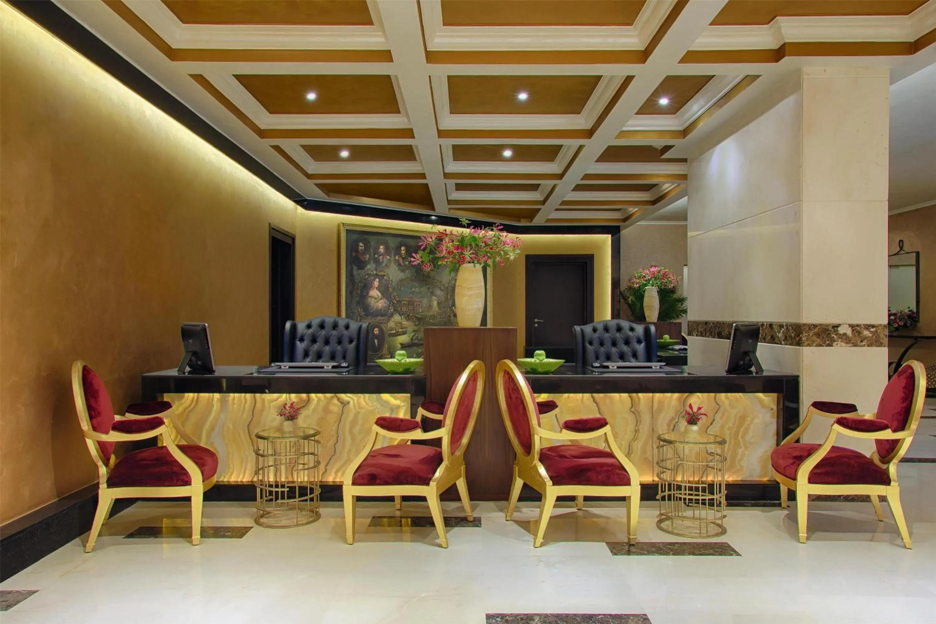 Lobby or reception in Royal Maxim Palace Kempinski Cairo