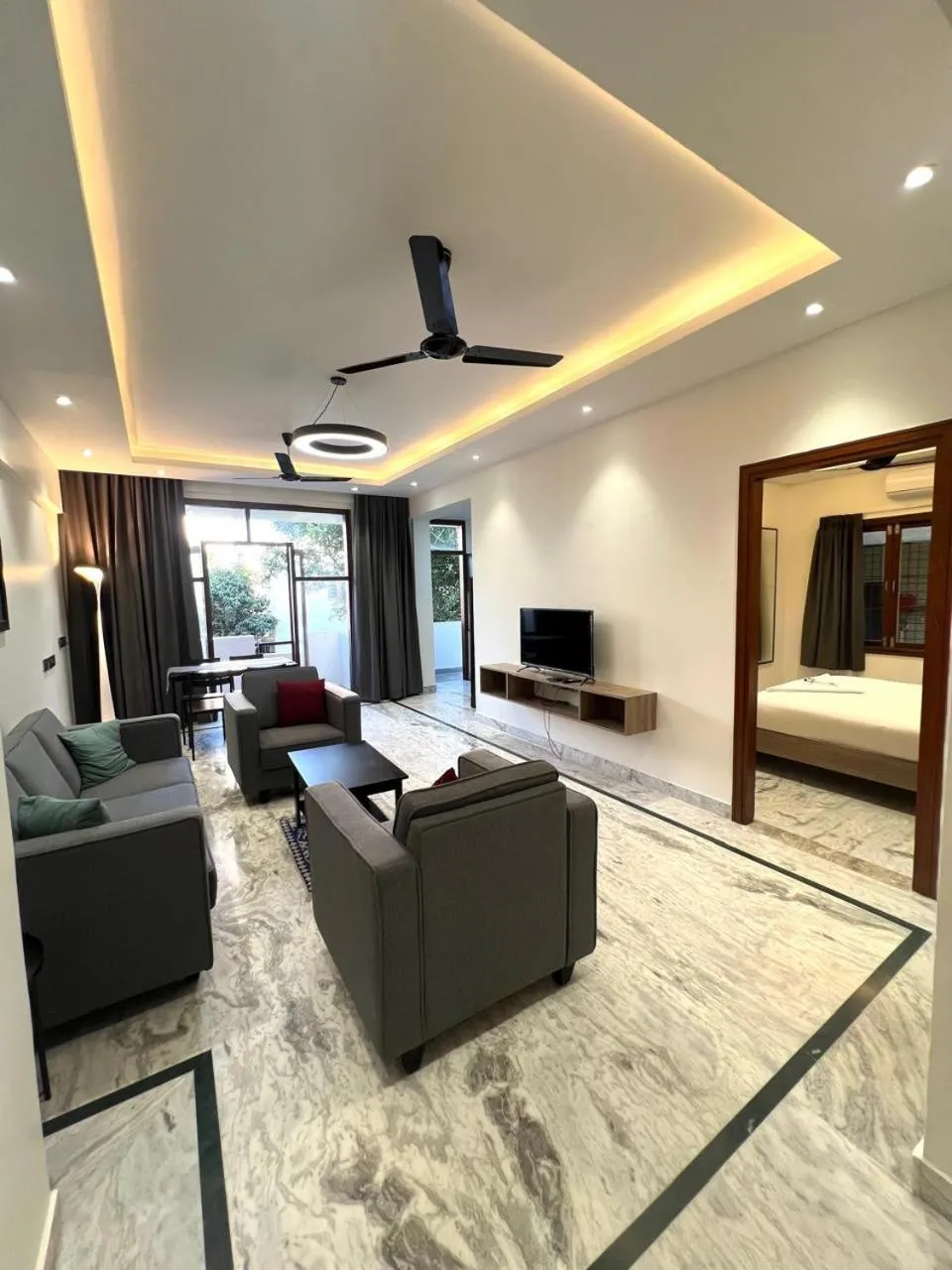 Two-Bedroom Apartment with Balcony in Aishwarya Apartment