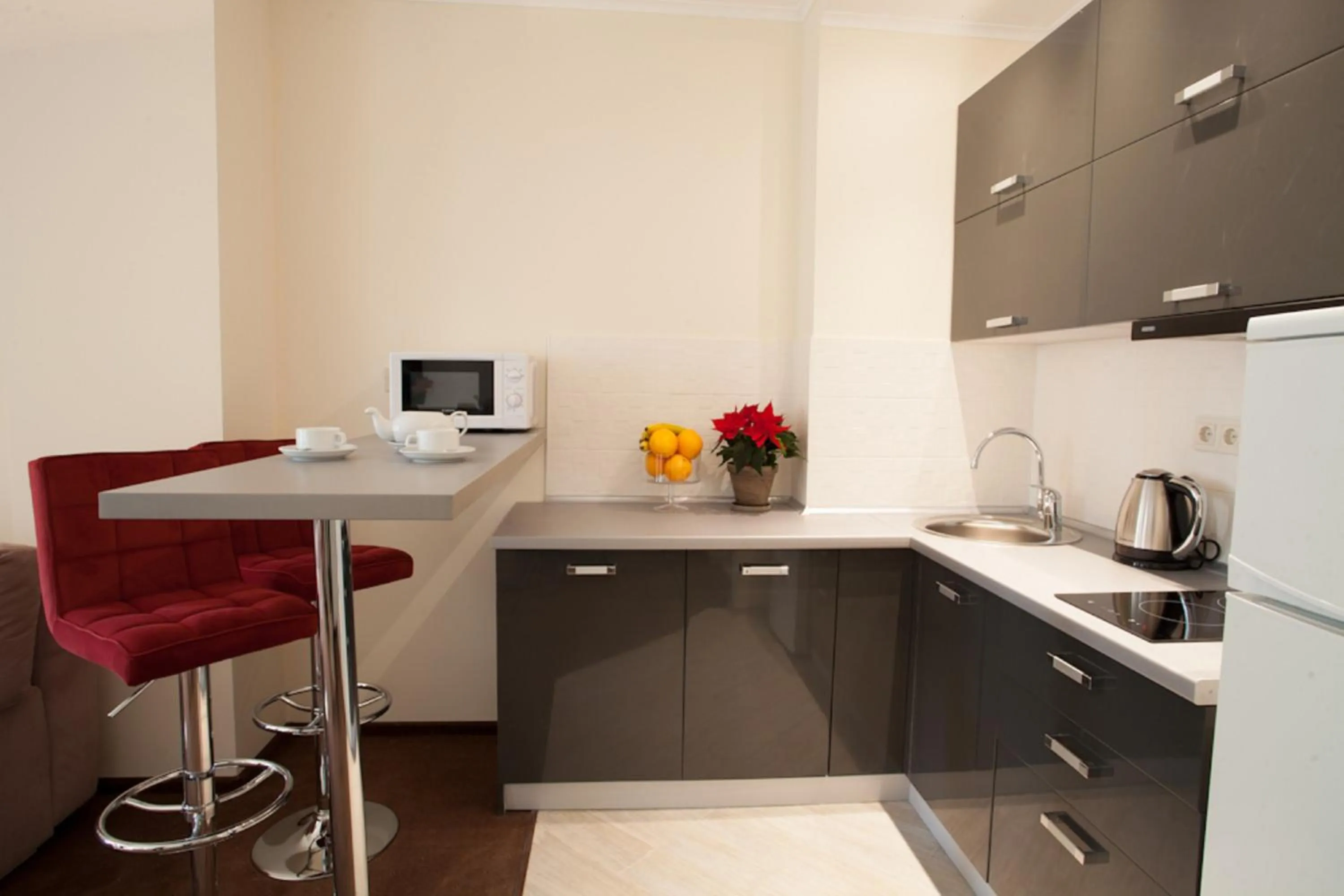 Kitchen or kitchenette in Twin Apart Hotel