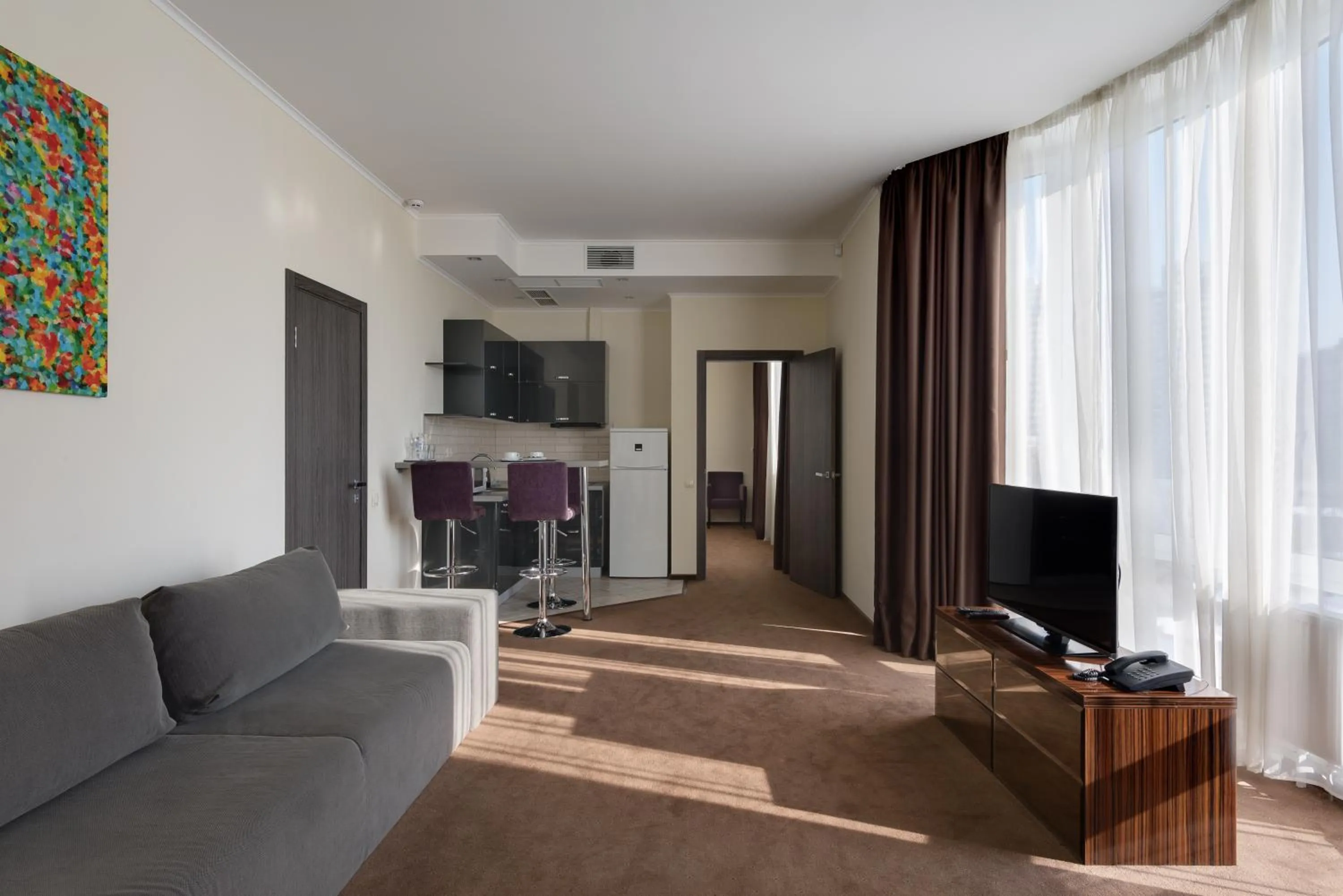 Kitchen or kitchenette in Twin Apart Hotel