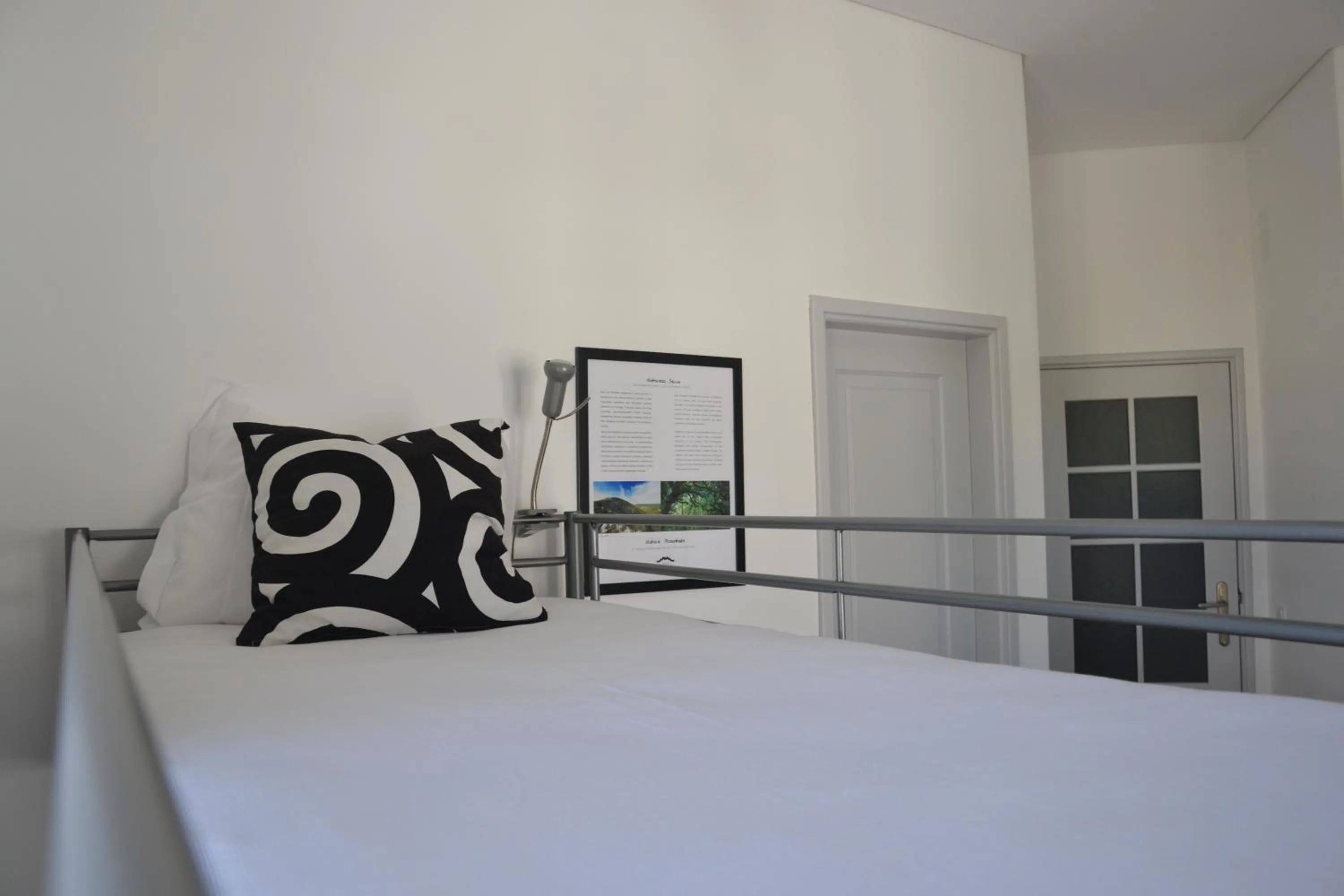 Decorative detail, Bed in Hostel Rossio Alcobaça