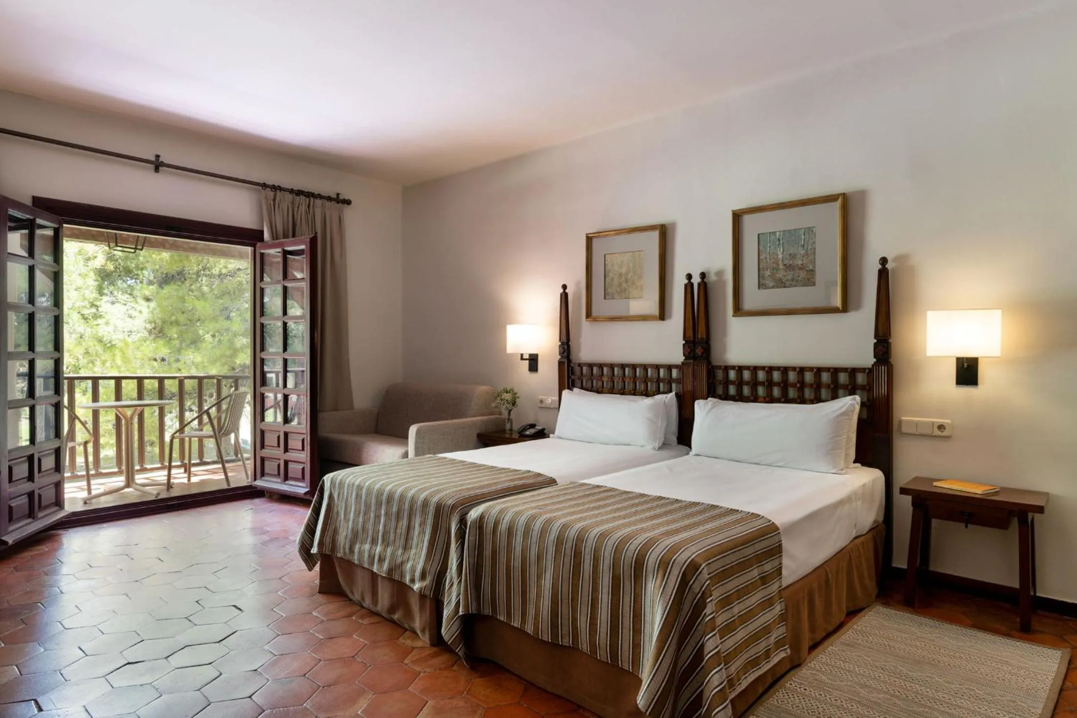 Decorative detail, Bed in Parador de Albacete