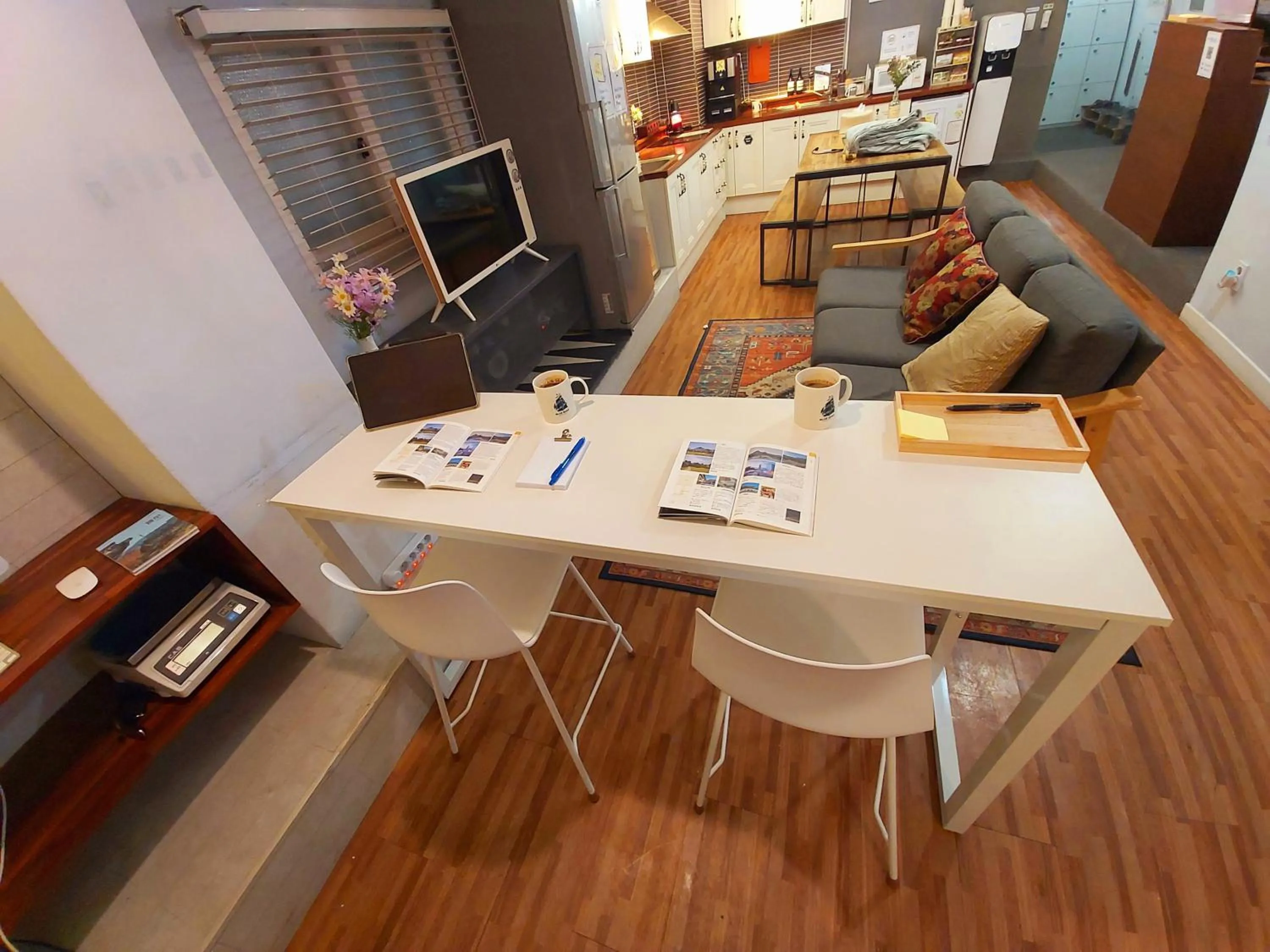 Living room in Blue Boat Hostel Myeongdong