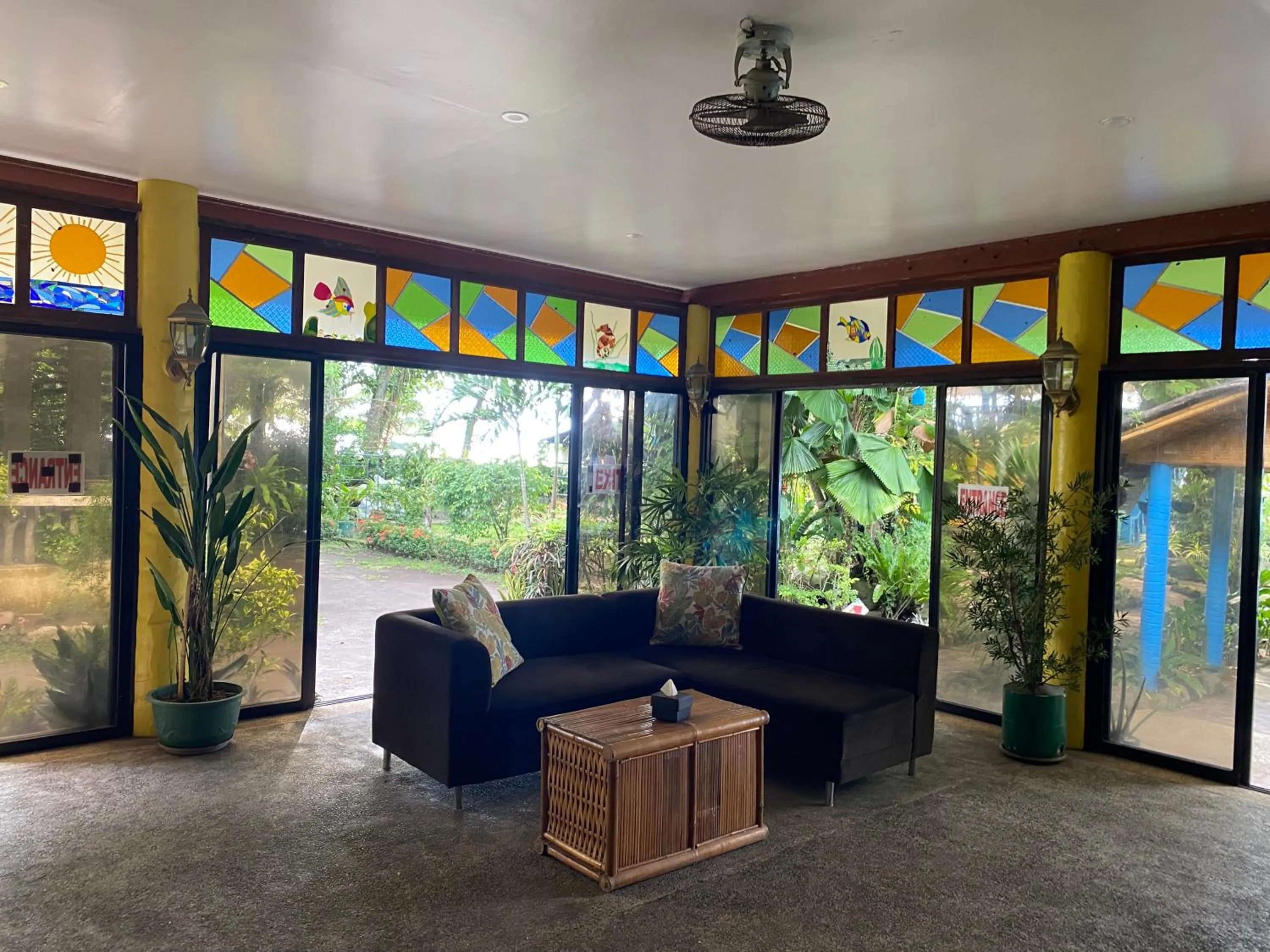 Living room in Camiguin Island Golden Sunset Beach Club