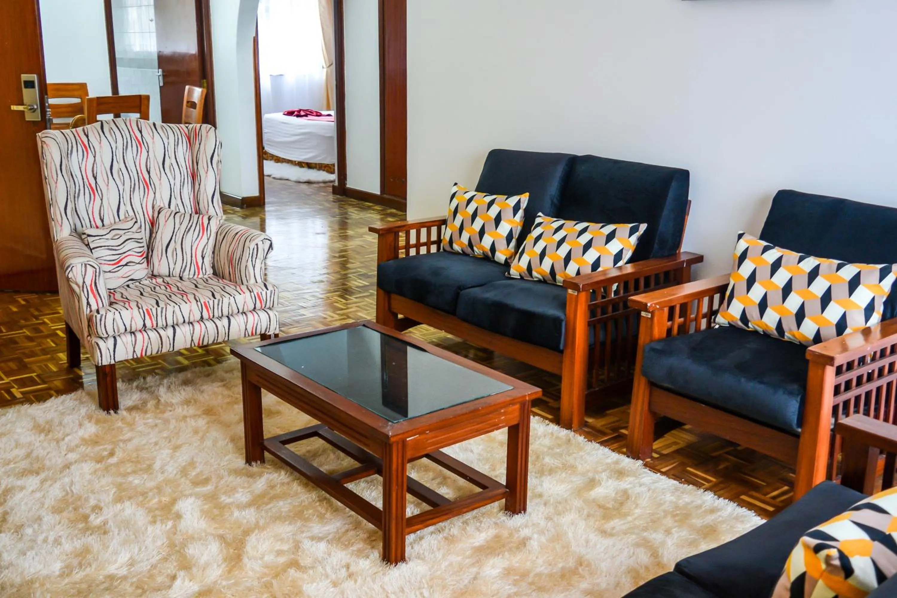 Living room in Brickwood Apartments