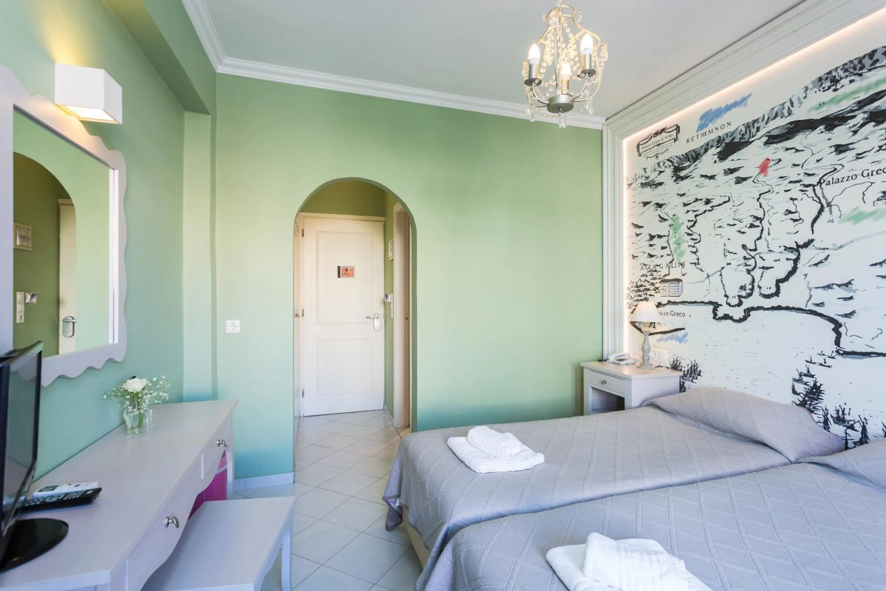 Photo of the whole room, Bed in Palazzo Greco