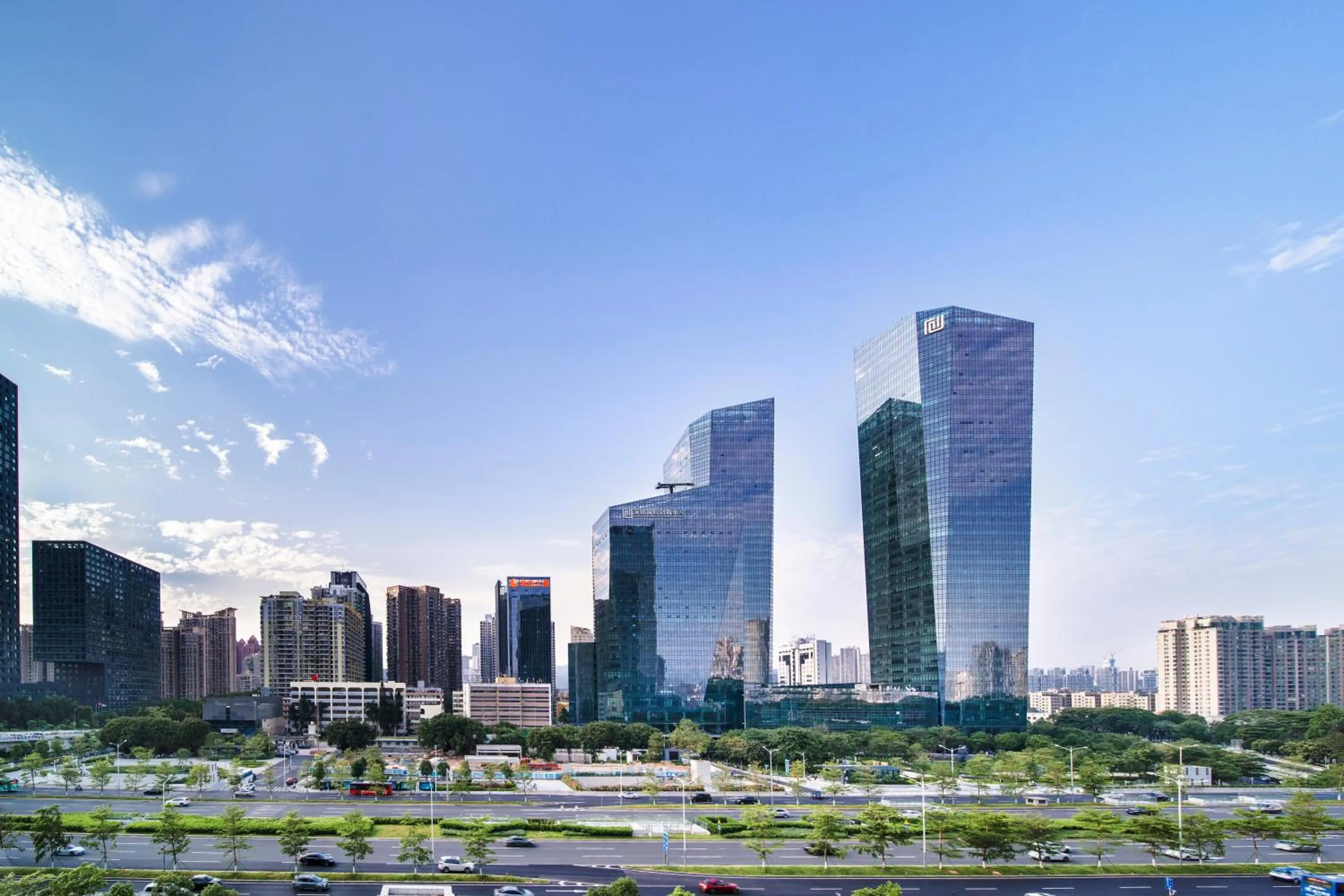 City view in Hilton Shenzhen Futian, Metro Station at Hotel Front Door, Close to Futian Convention & Exhibition Center