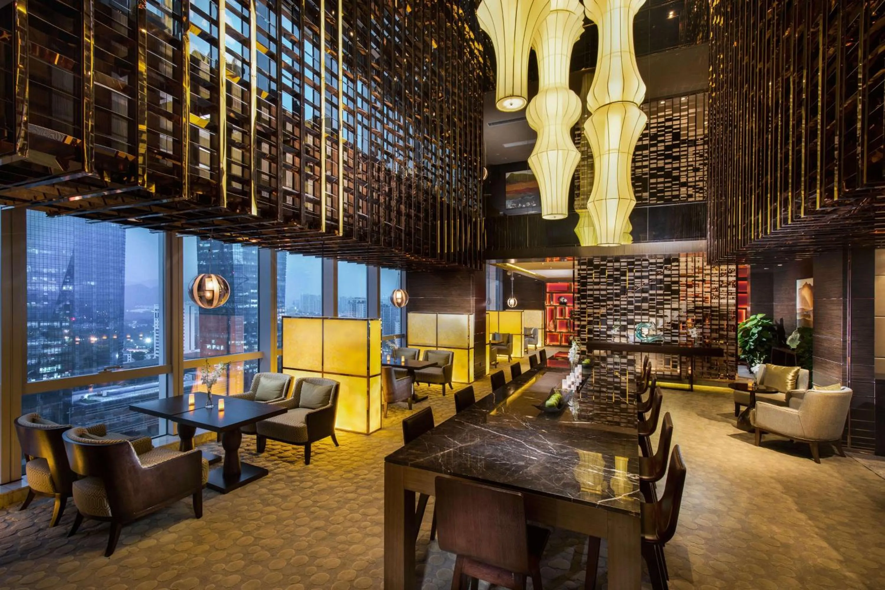 Living room in Hilton Shenzhen Futian, Metro Station at Hotel Front Door, Close to Futian Convention & Exhibition Center