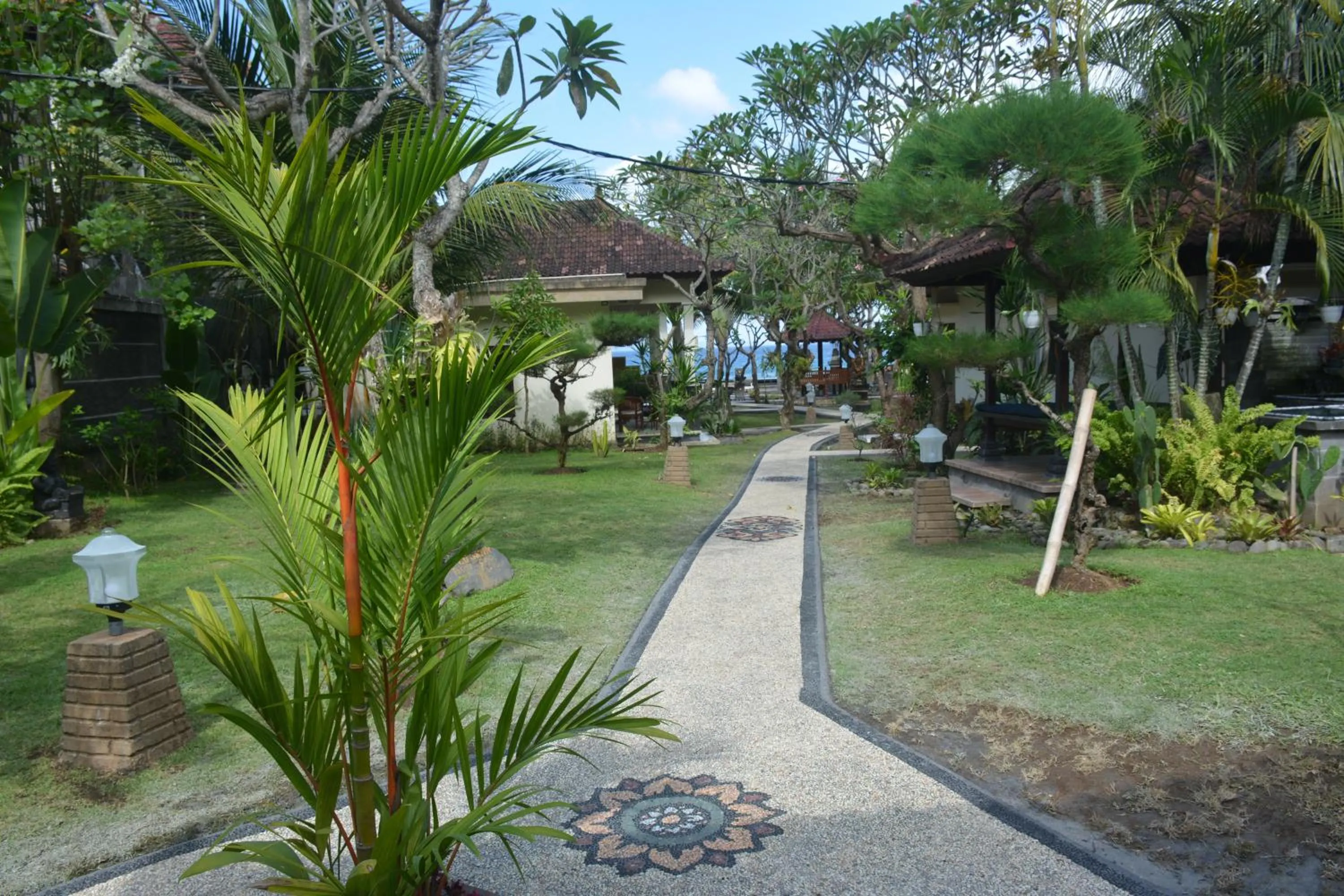 Garden view in Segara Wangi Beach Cottages