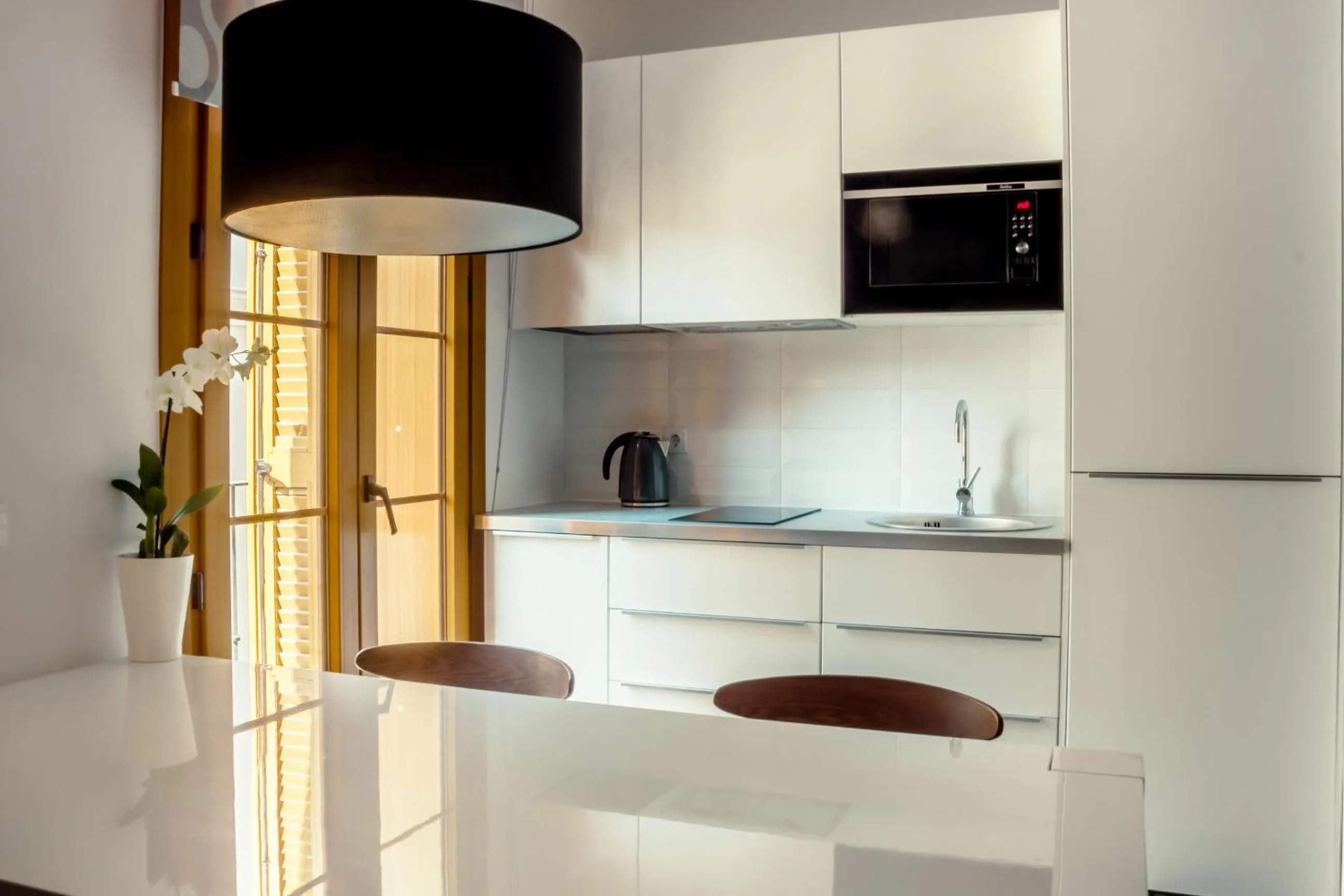 Kitchen or kitchenette in Santa Cruz Apartments