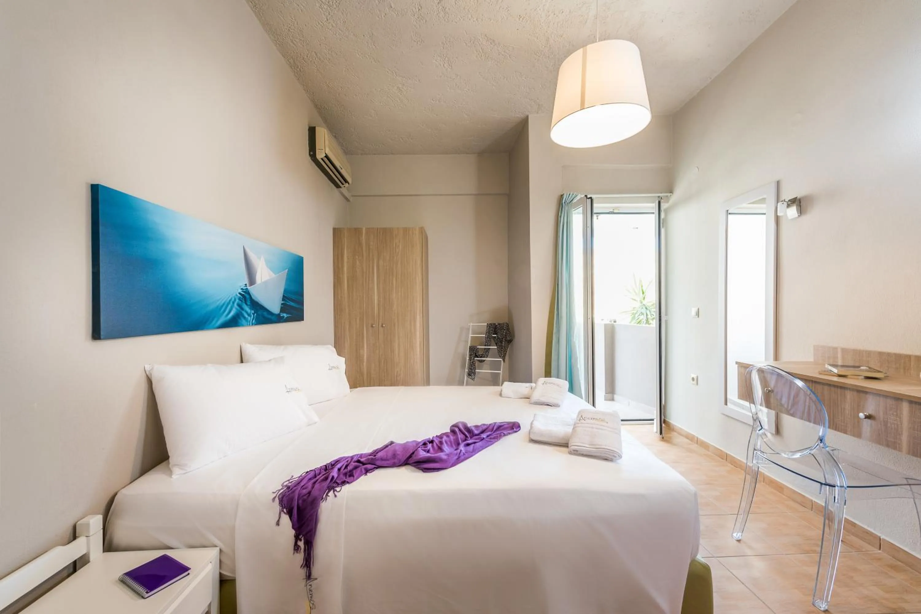 Bedroom, Bed in Anemos Suites by Estia