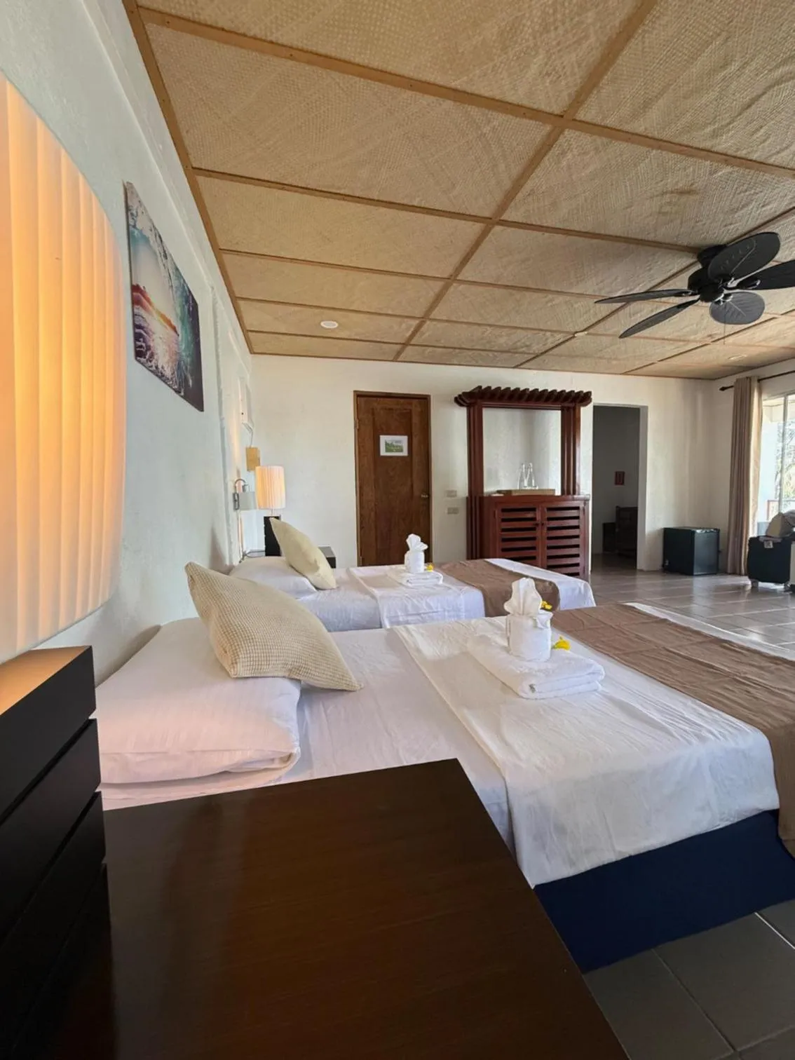 Bed in Chindonan Dive and Beach Resort