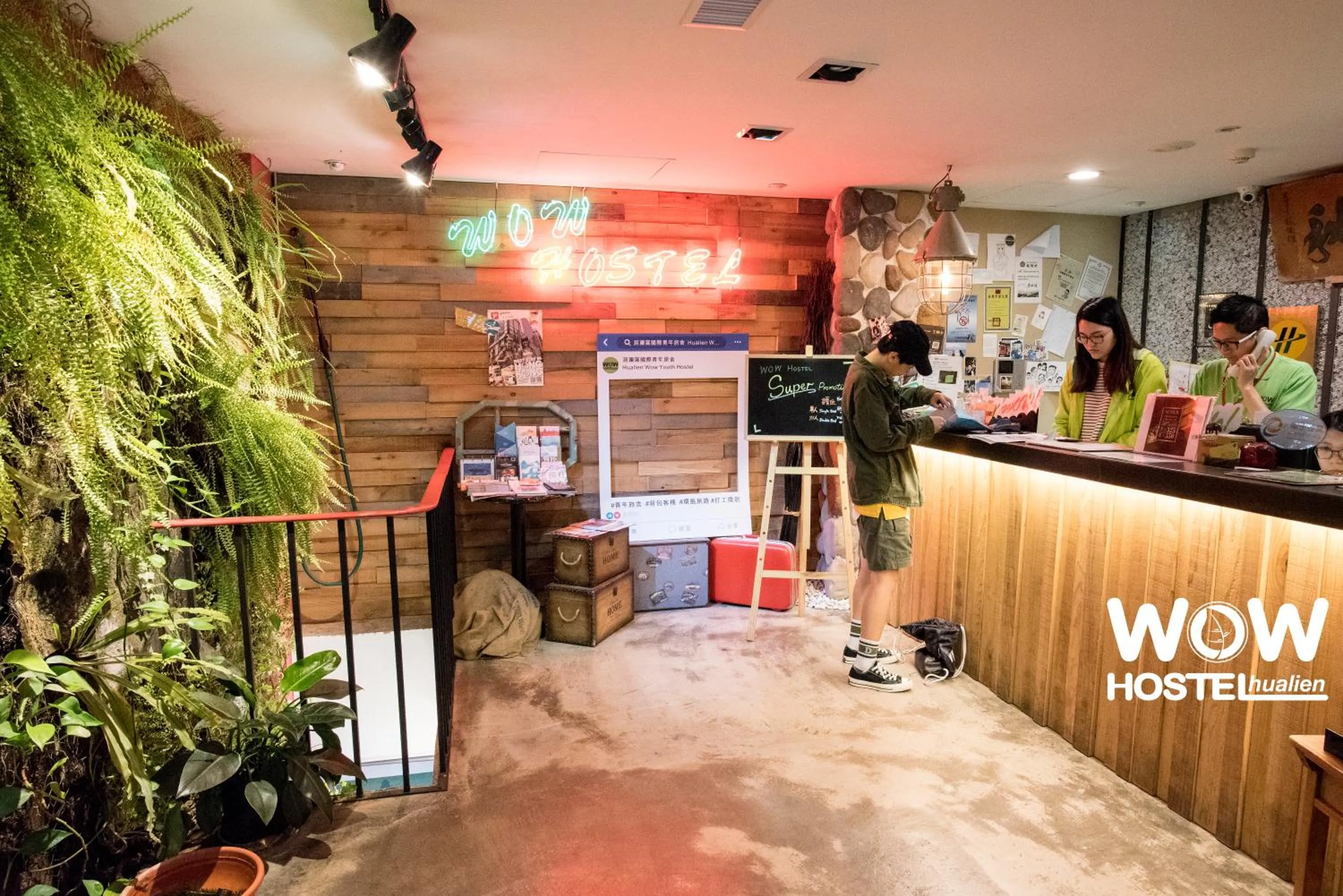 Lobby or reception in Hualien Wow Hostel