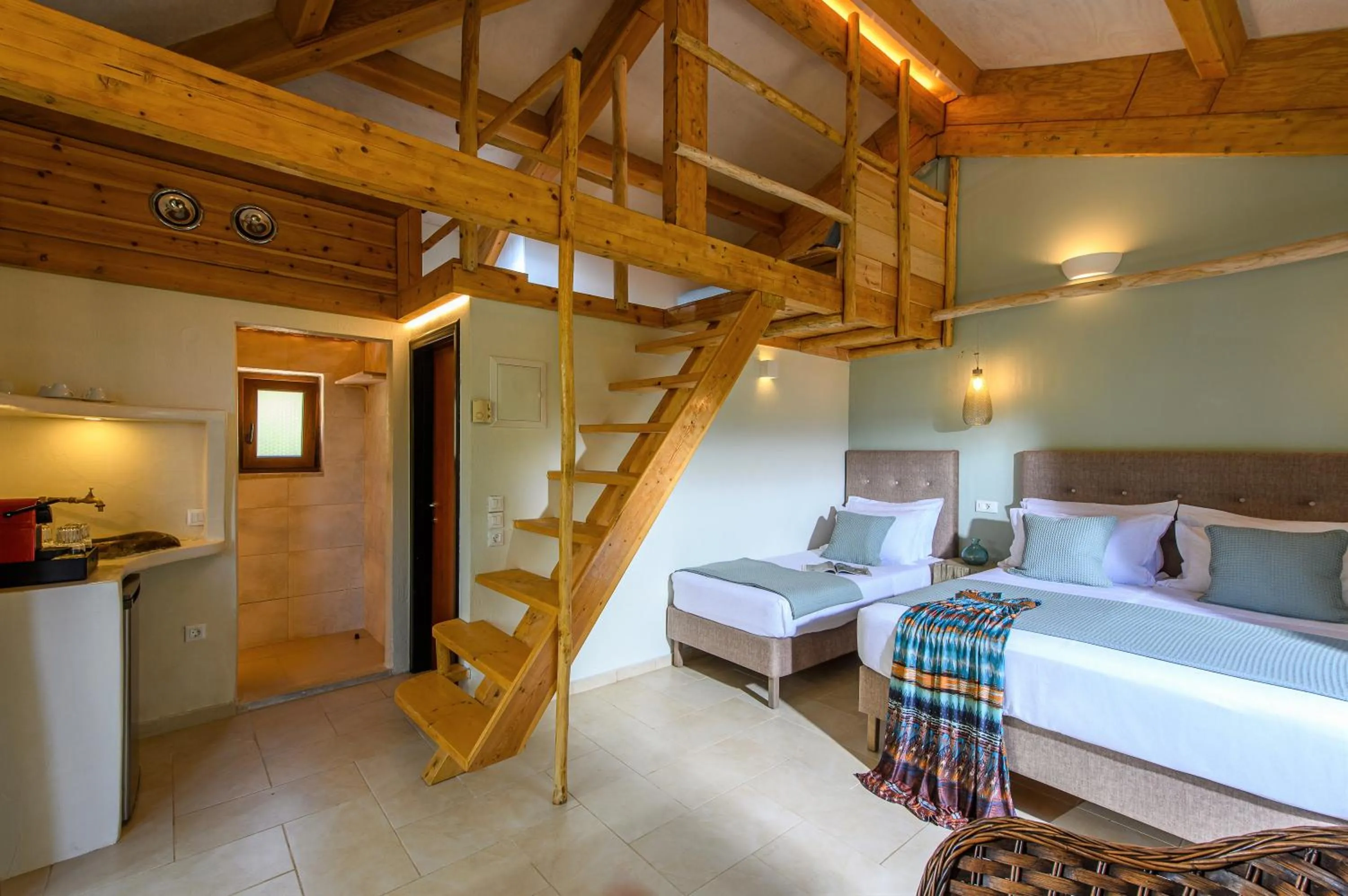 Coffee/tea facilities, Bed in Country Hotel Velani