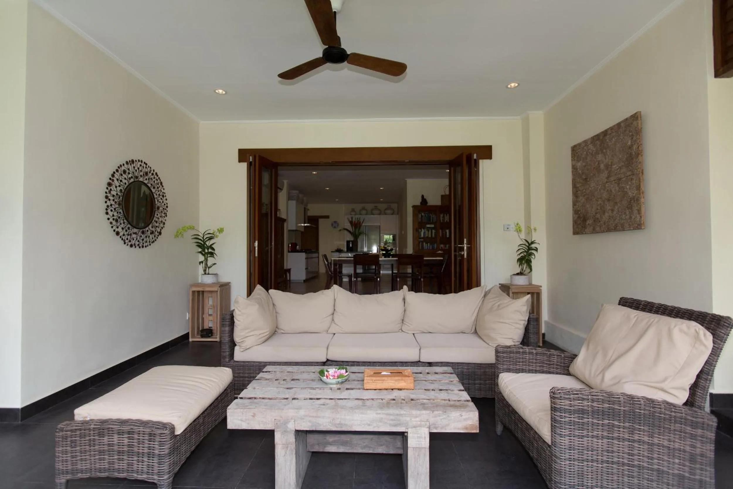 Seating area in Villa Balidamai by Nagisa Bali