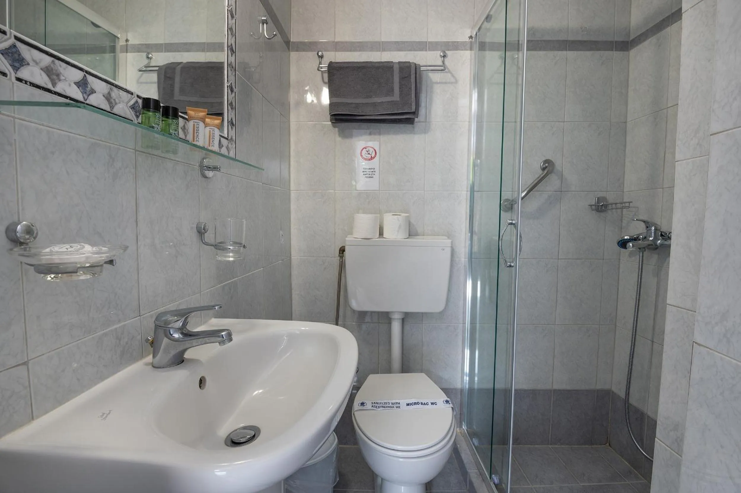 Shower in Genesis Hotel