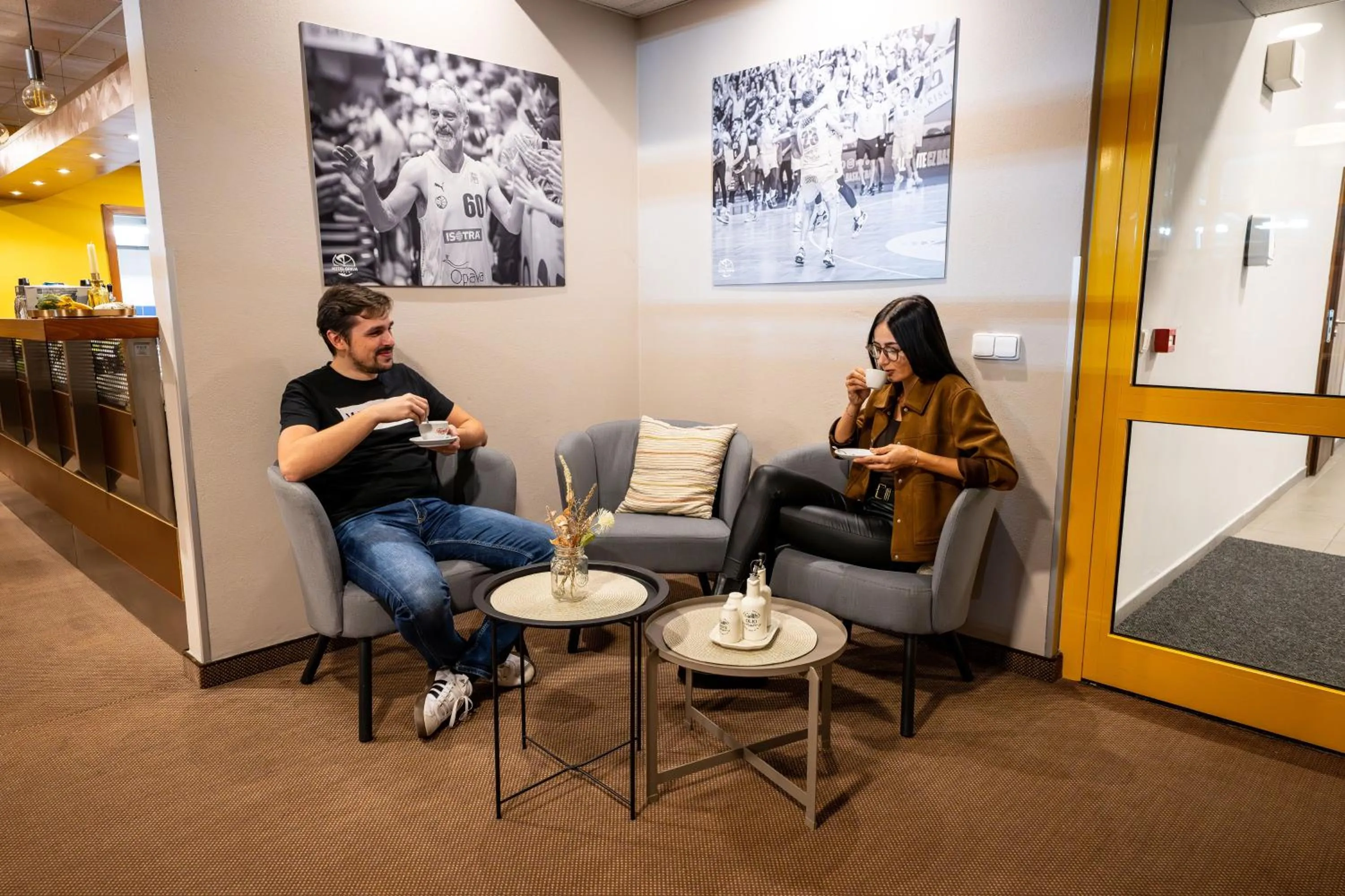 Seating area in Hotel Opava - free parking