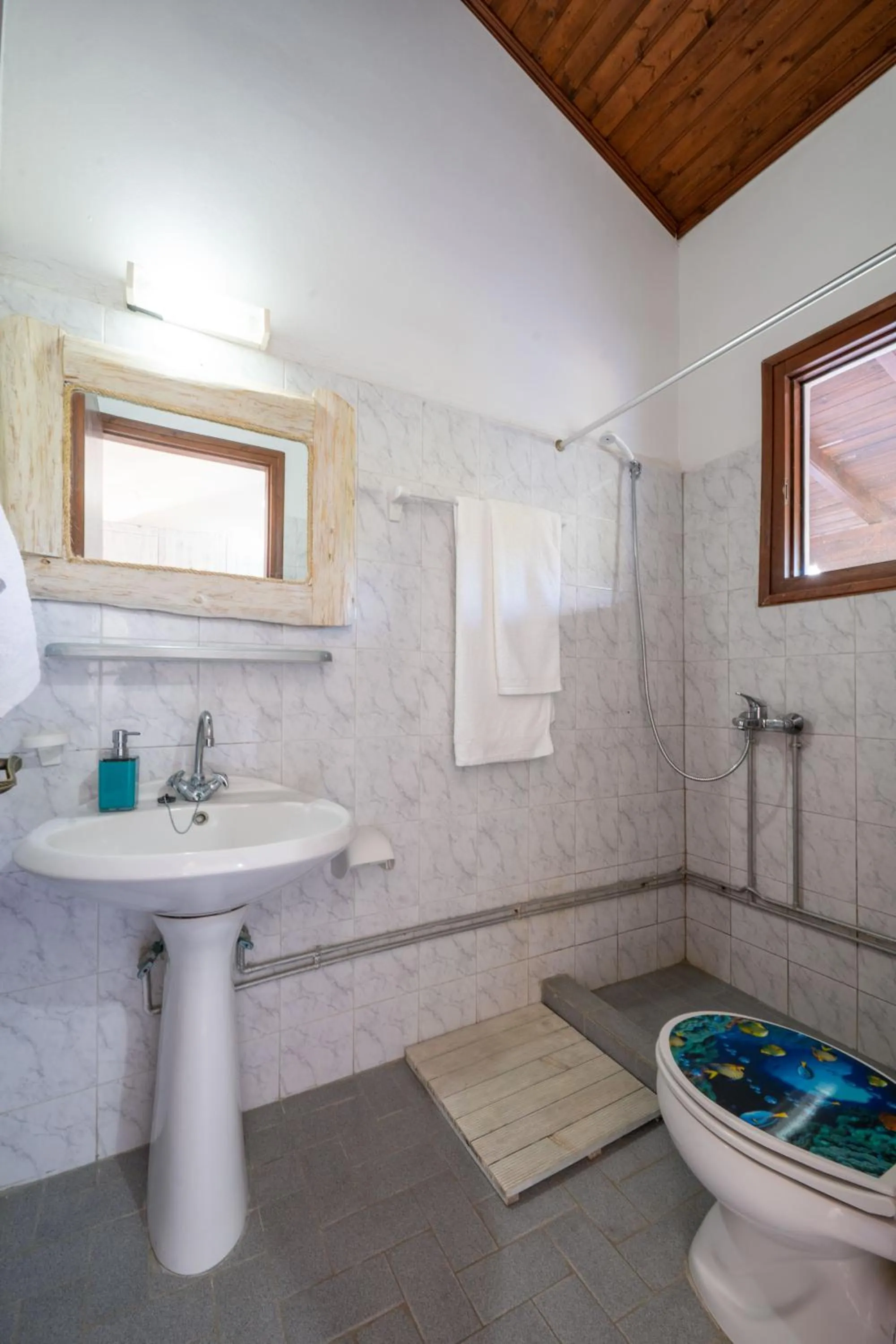 Shower in Villa Del Sol Corfu