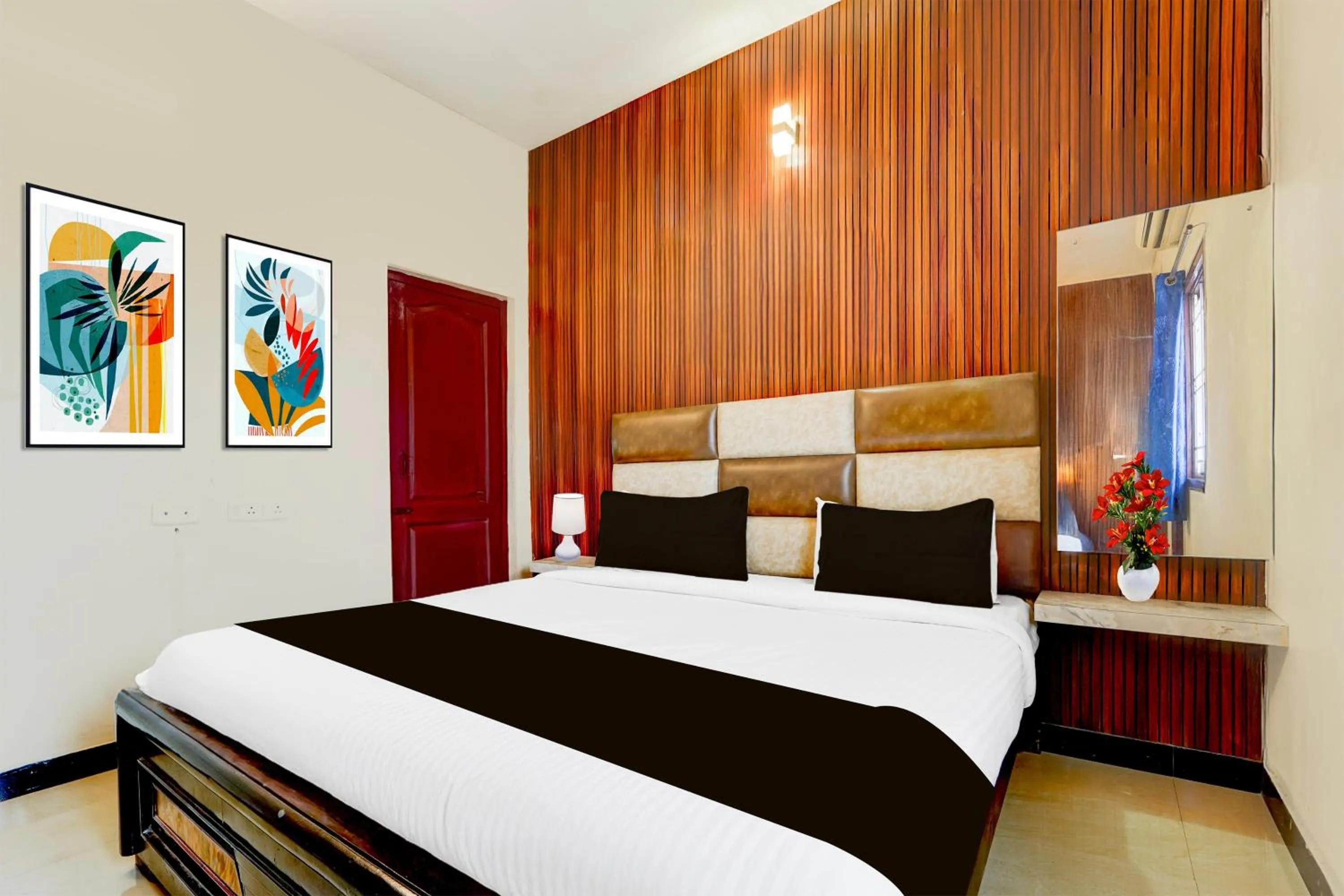 Bedroom in Hotel O Singanallur Railway Junction Formerly 2D Residency