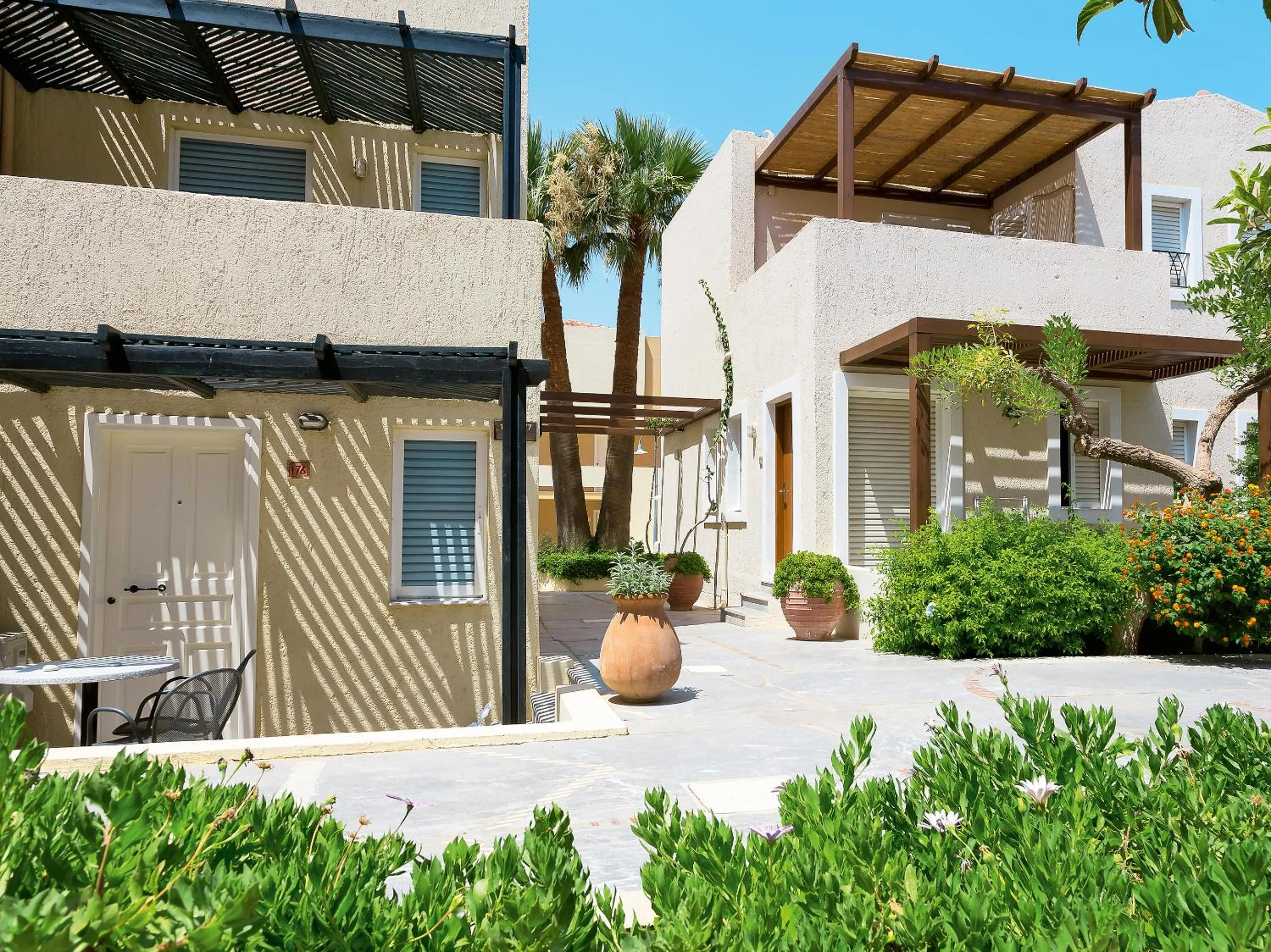 Patio in Grand Leoniki Residence by Grecotel