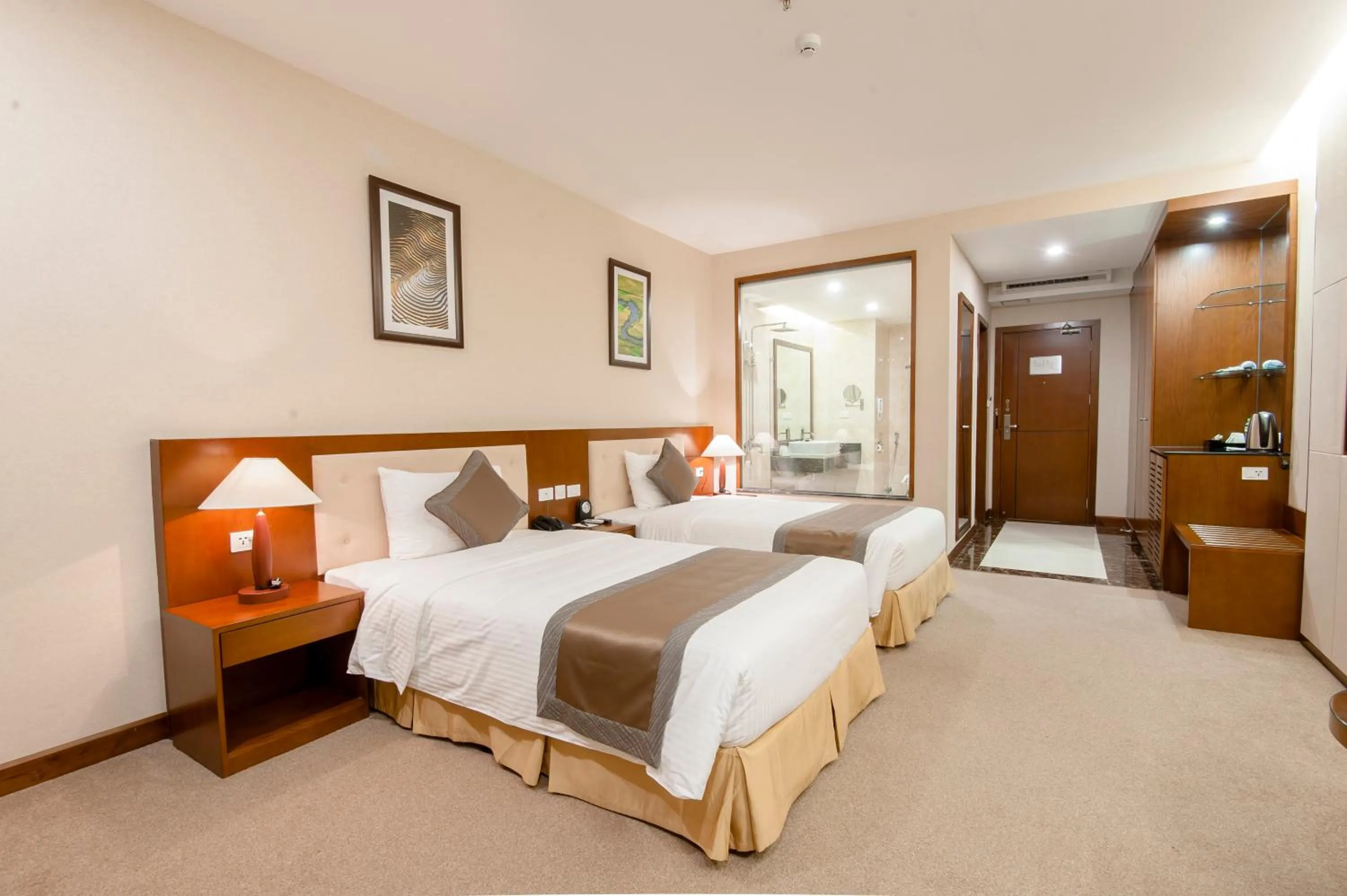 Bed in Muong Thanh Grand Lao Cai Hotel