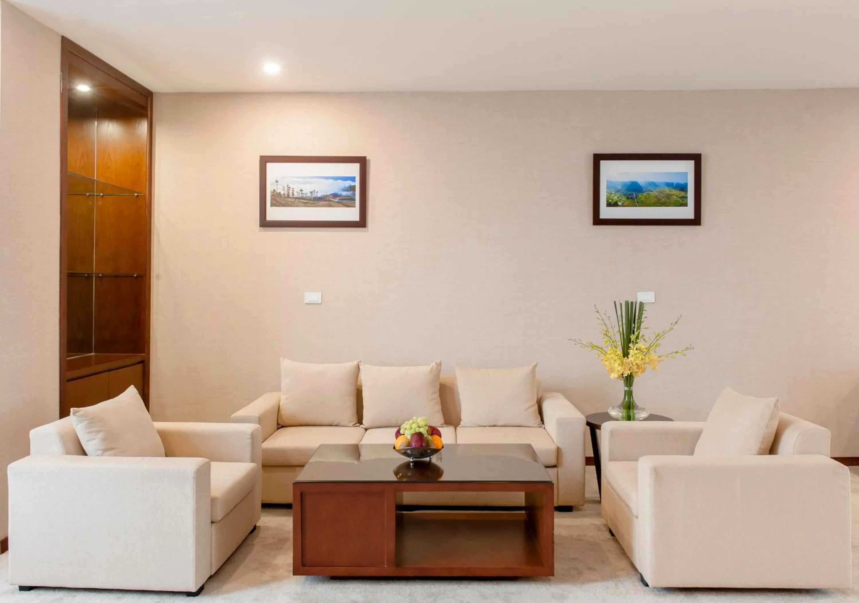 Living room in Muong Thanh Grand Lao Cai Hotel