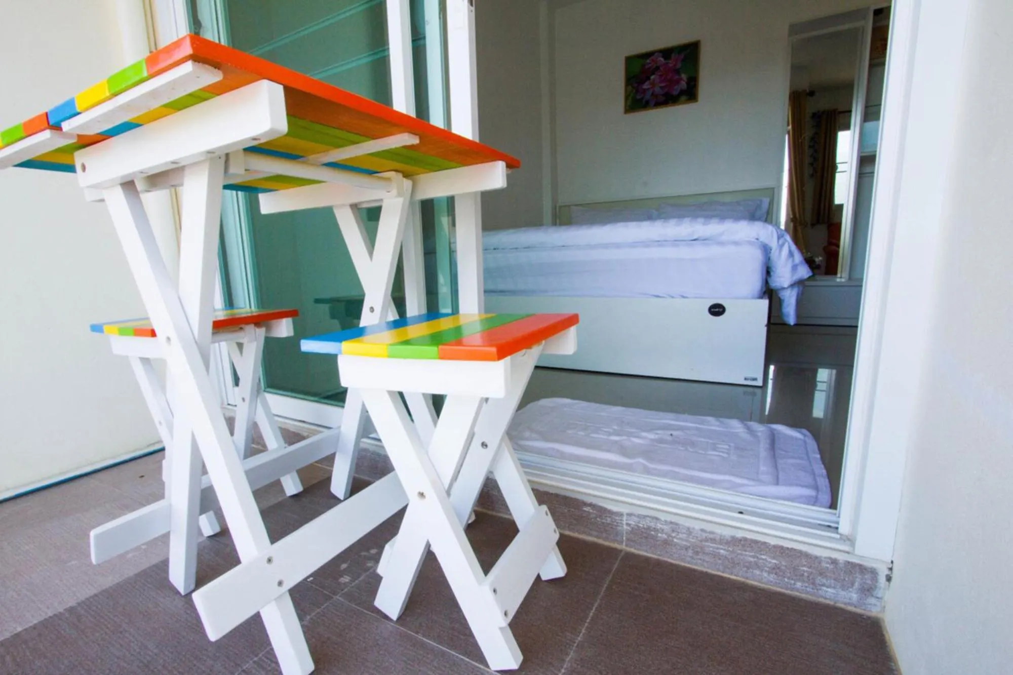 Balcony/Terrace, Bed in Lotus Suite Hua Hin