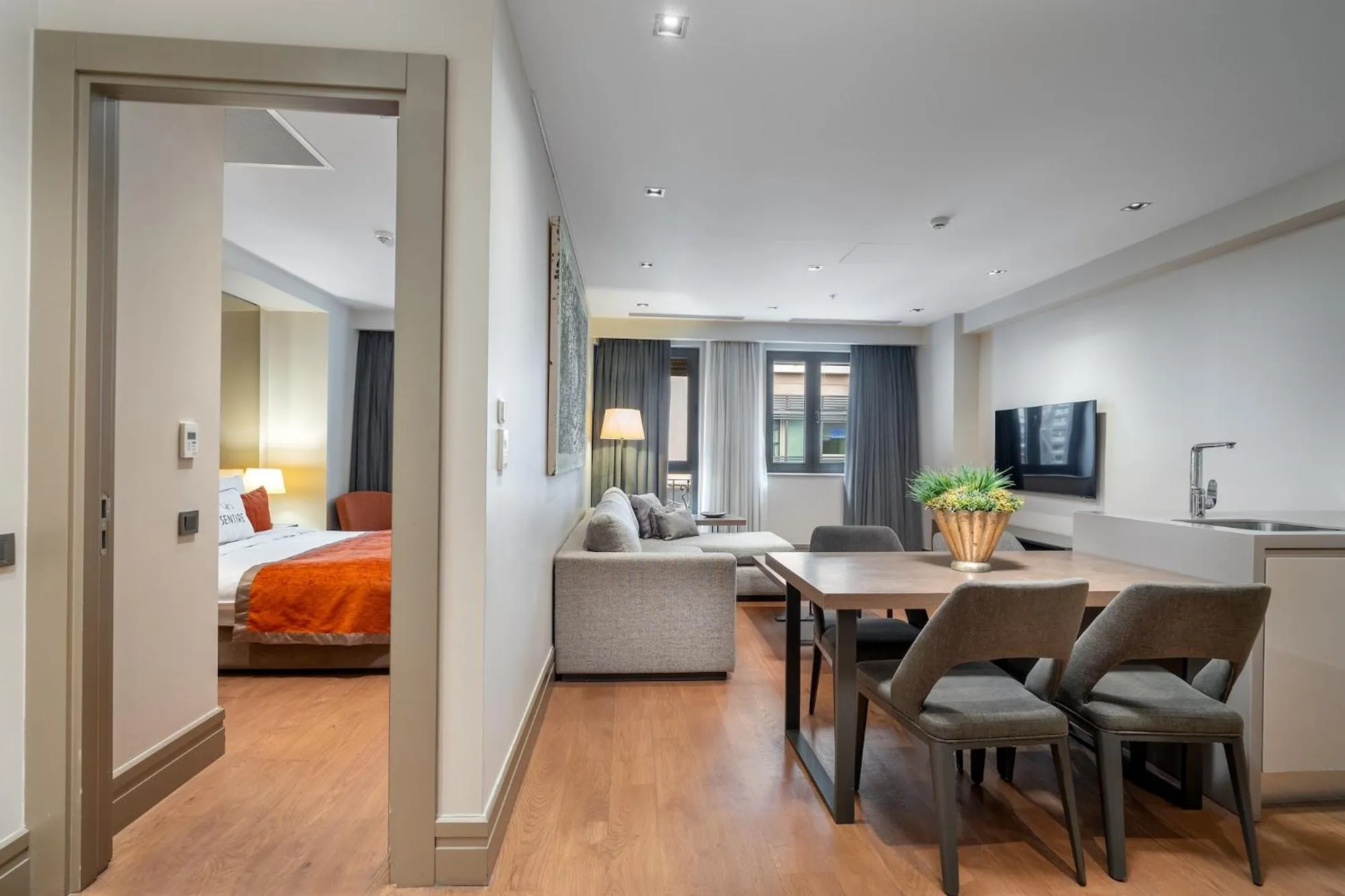 Bed in Sentire Hotels & Residences Taksim