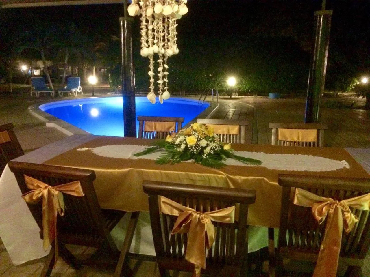 Pool view in Hotel Casa Playa Zorritos