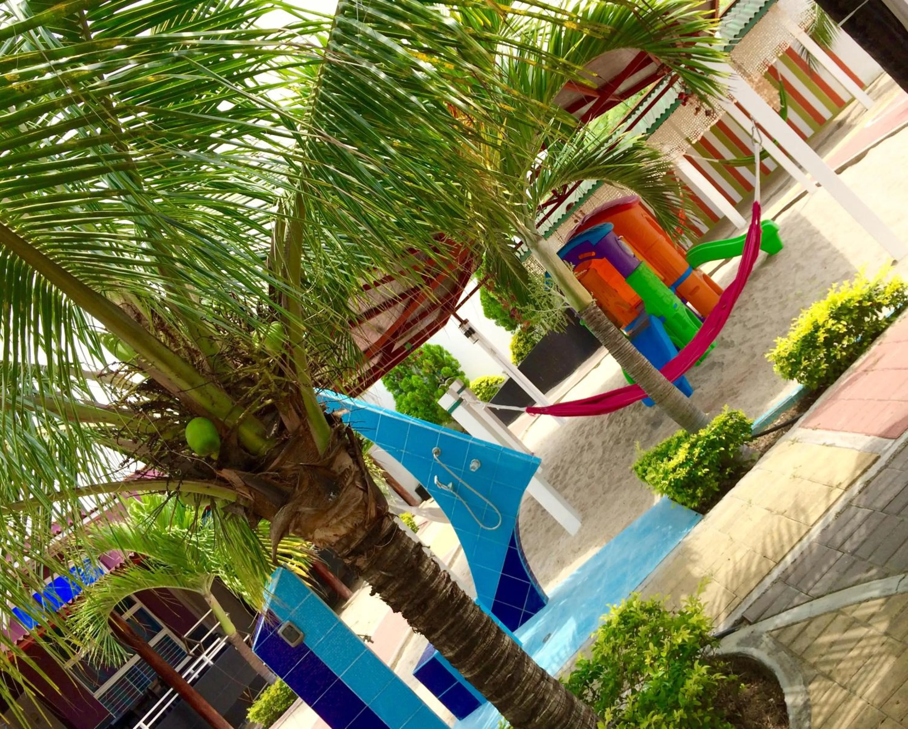 Garden view in Hotel Casa Playa Zorritos