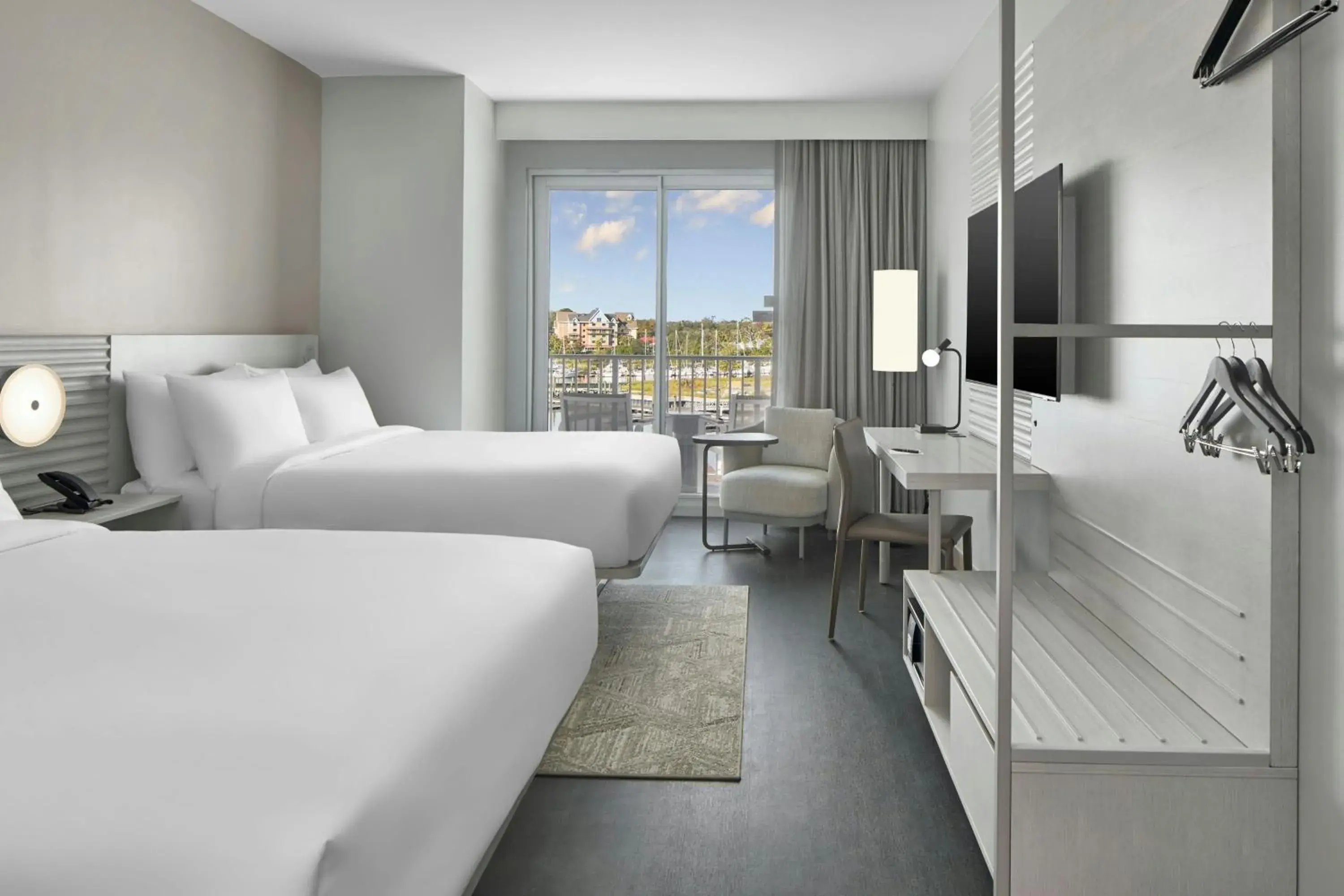 Queen Room with Two Queen Beds, Balcony and Water View with High Floor in AC Hotel St Augustine Downtown Queen Room with Two Queen Beds, Balcony and Water View with High Floor in AC Hotel St Augustine Downtown