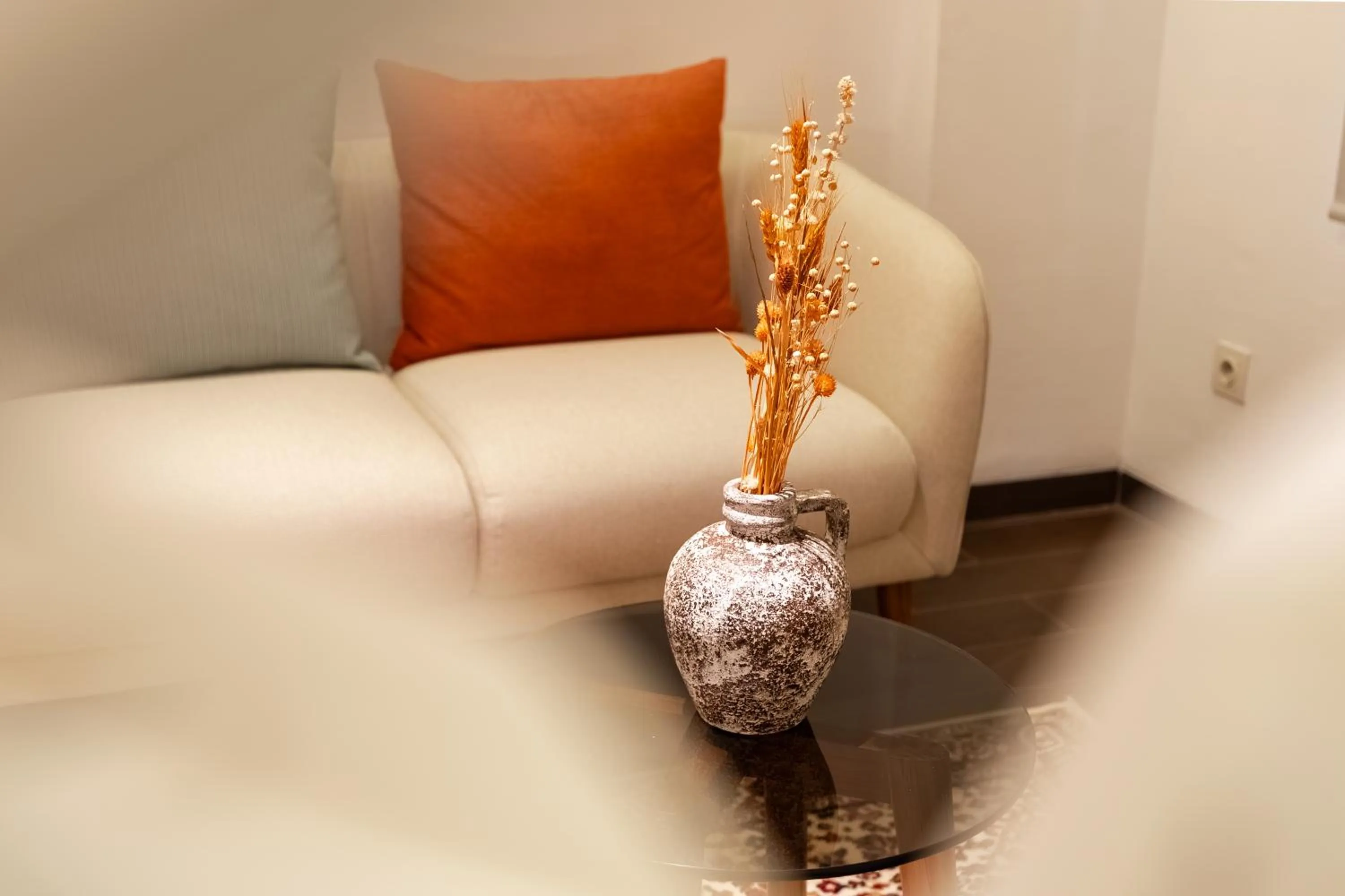 Seating area in Omar Hotel