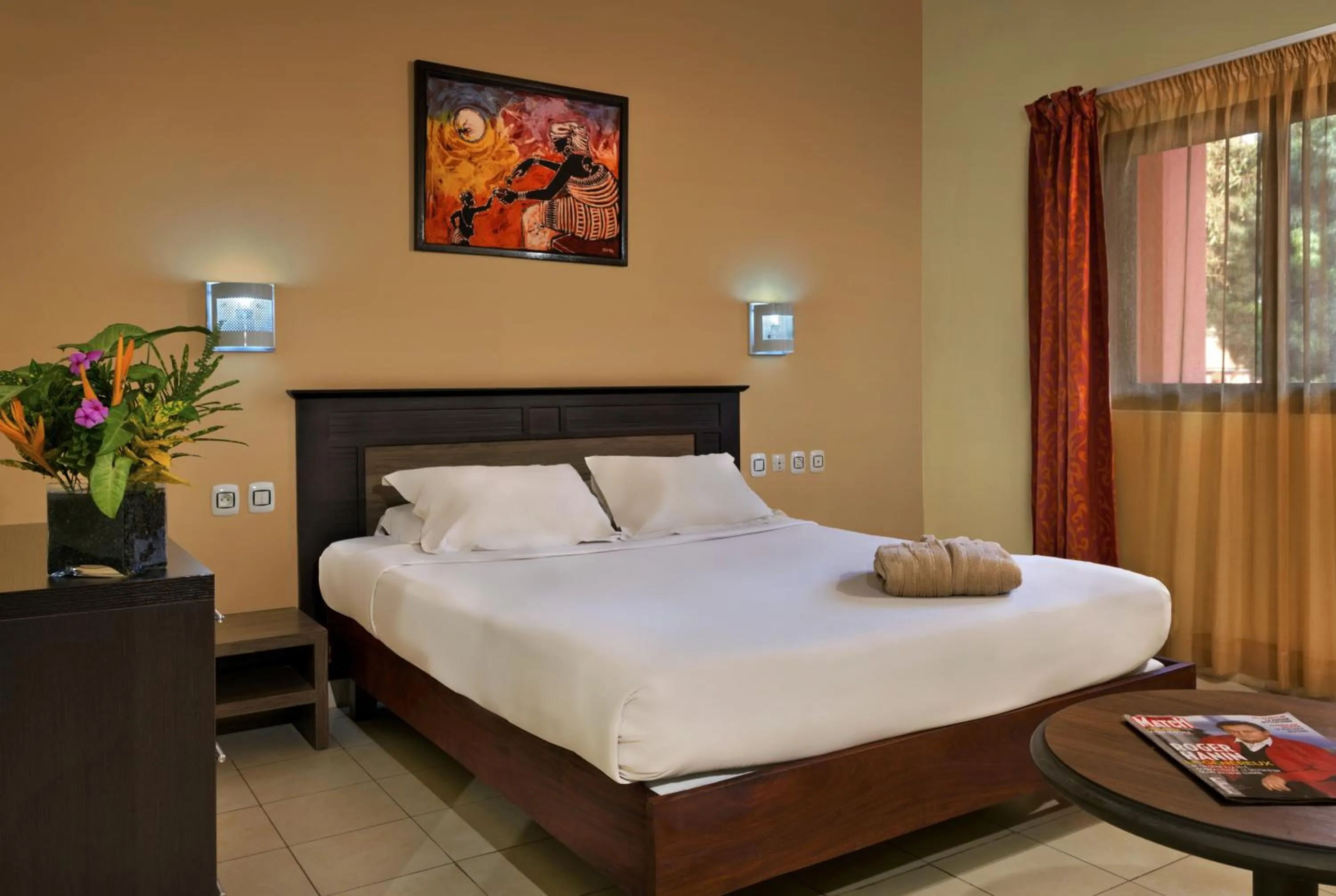 Bed in Dunia Hôtel Bissau