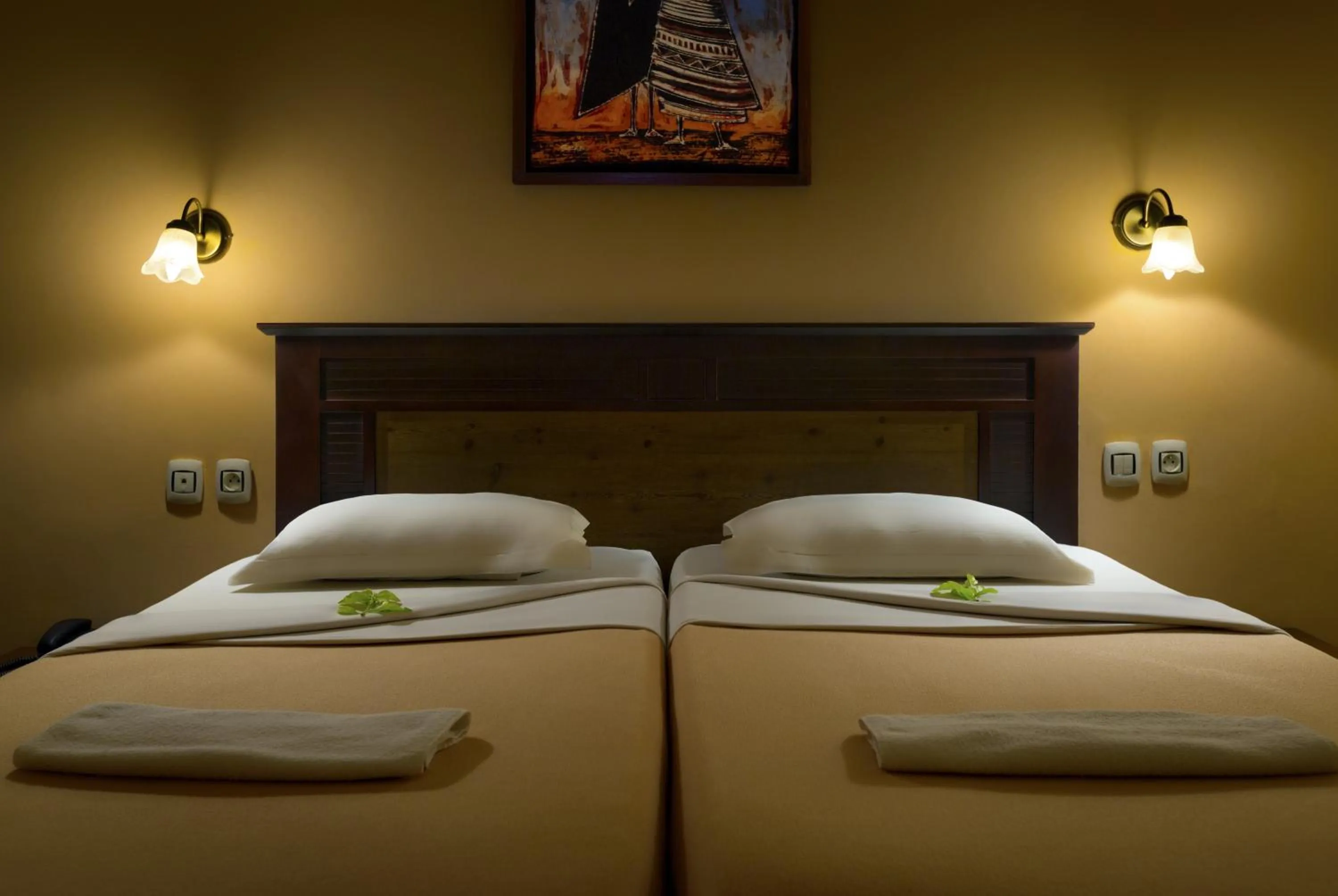 Bed in Dunia Hôtel Bissau